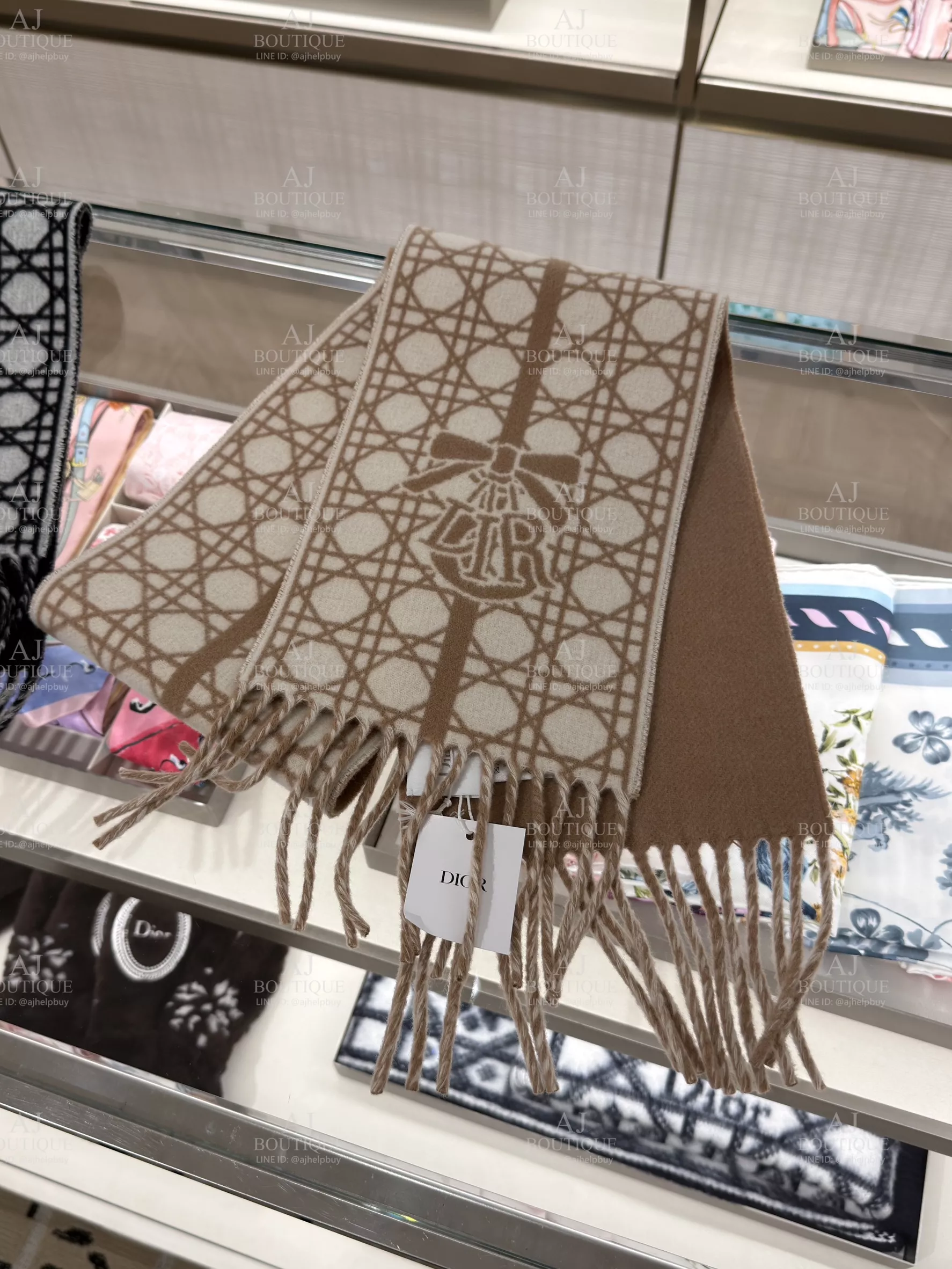 Dior Essence Cannage Skinny Scarf 窄版圍巾 代購照片5