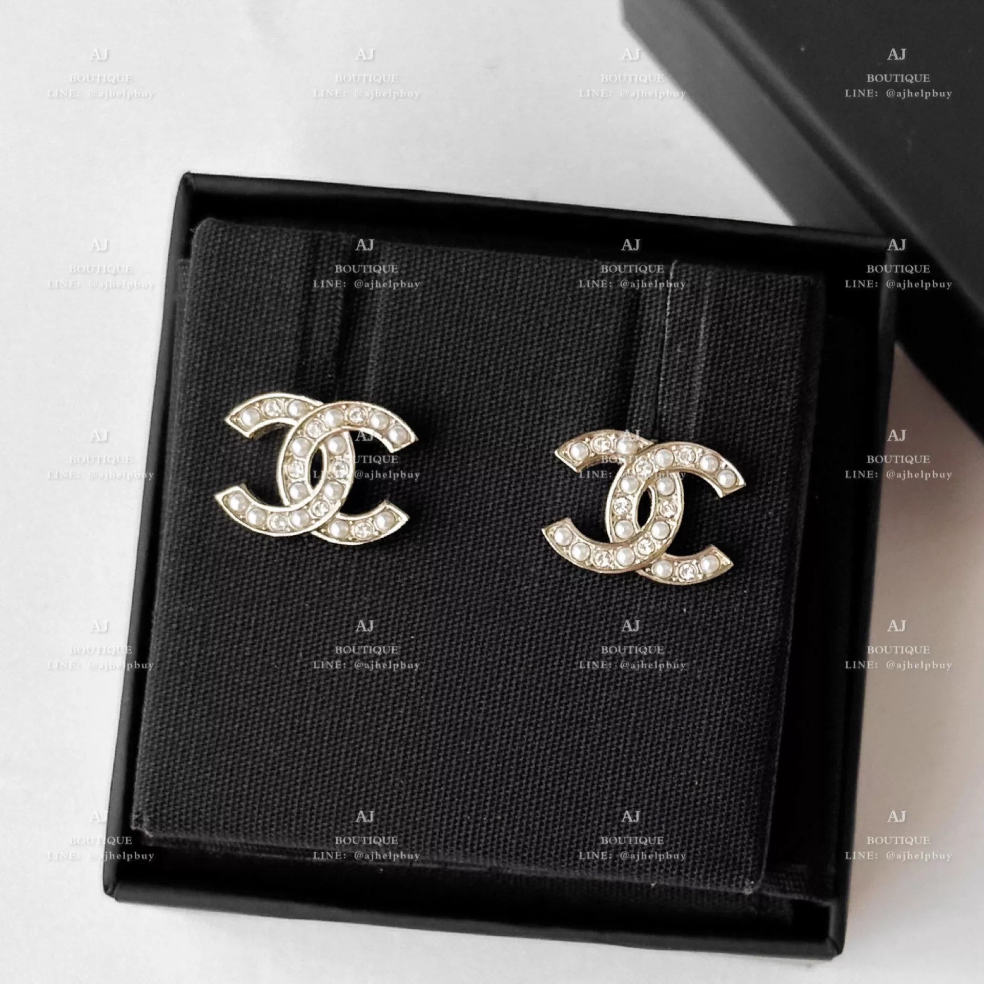 Chanel 針式耳環 淡金 代購主圖