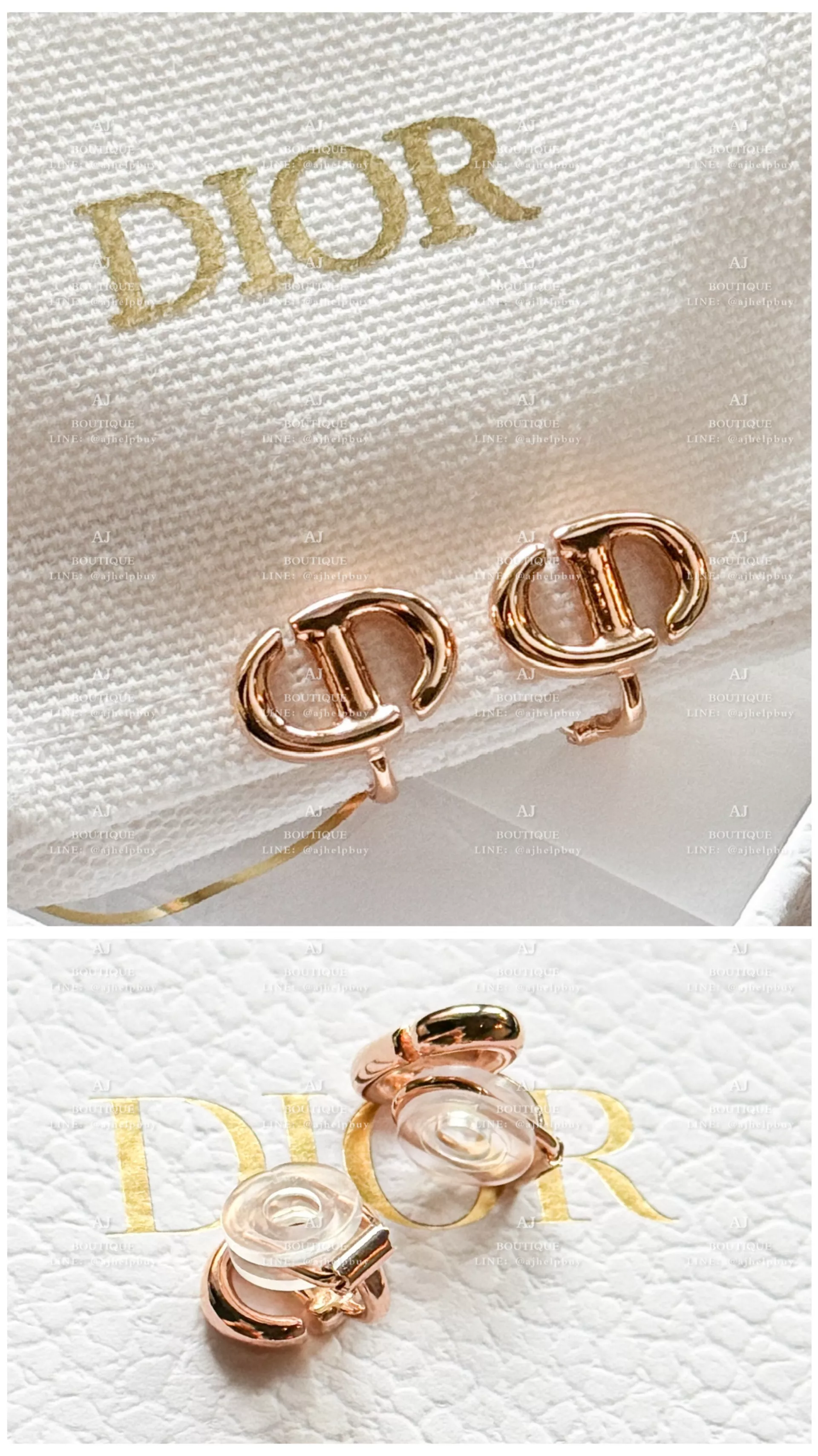 Dior 夾式耳環 玫瑰金 代購主圖