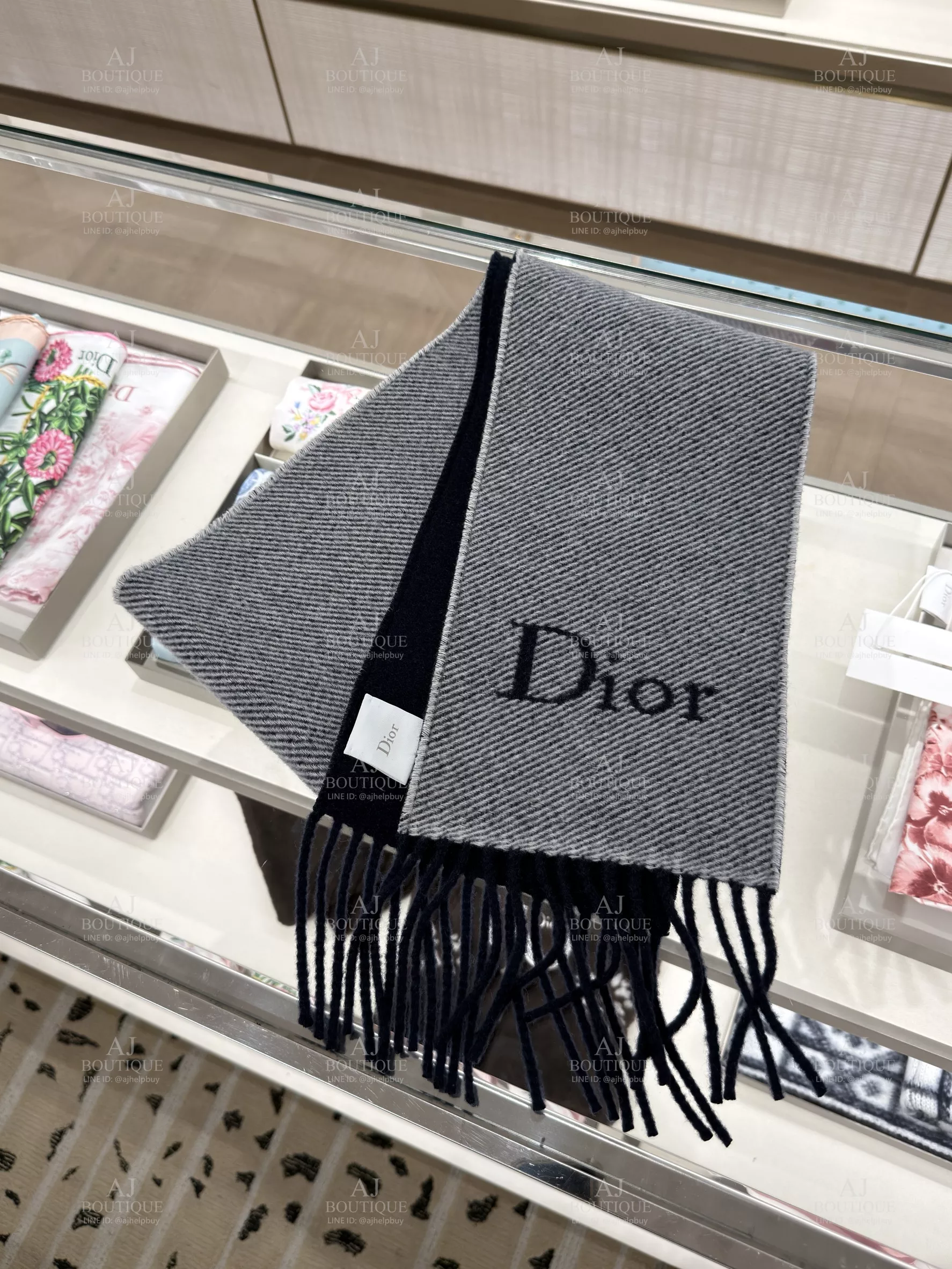 Dior Essence Cannage Skinny Scarf 窄版圍巾 代購照片3
