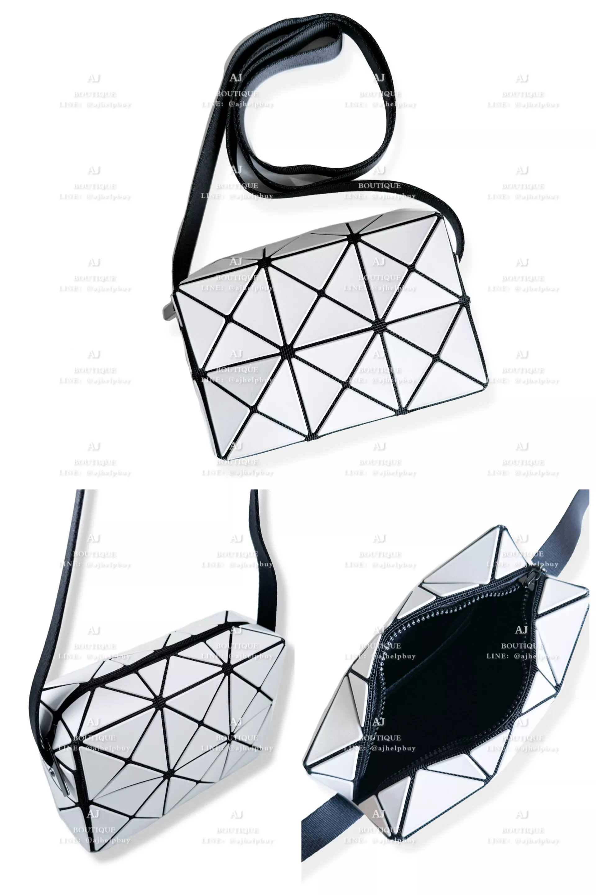 Baobao Issey Miyake Cuboid 萬用隨身小包 淺灰 代購主圖