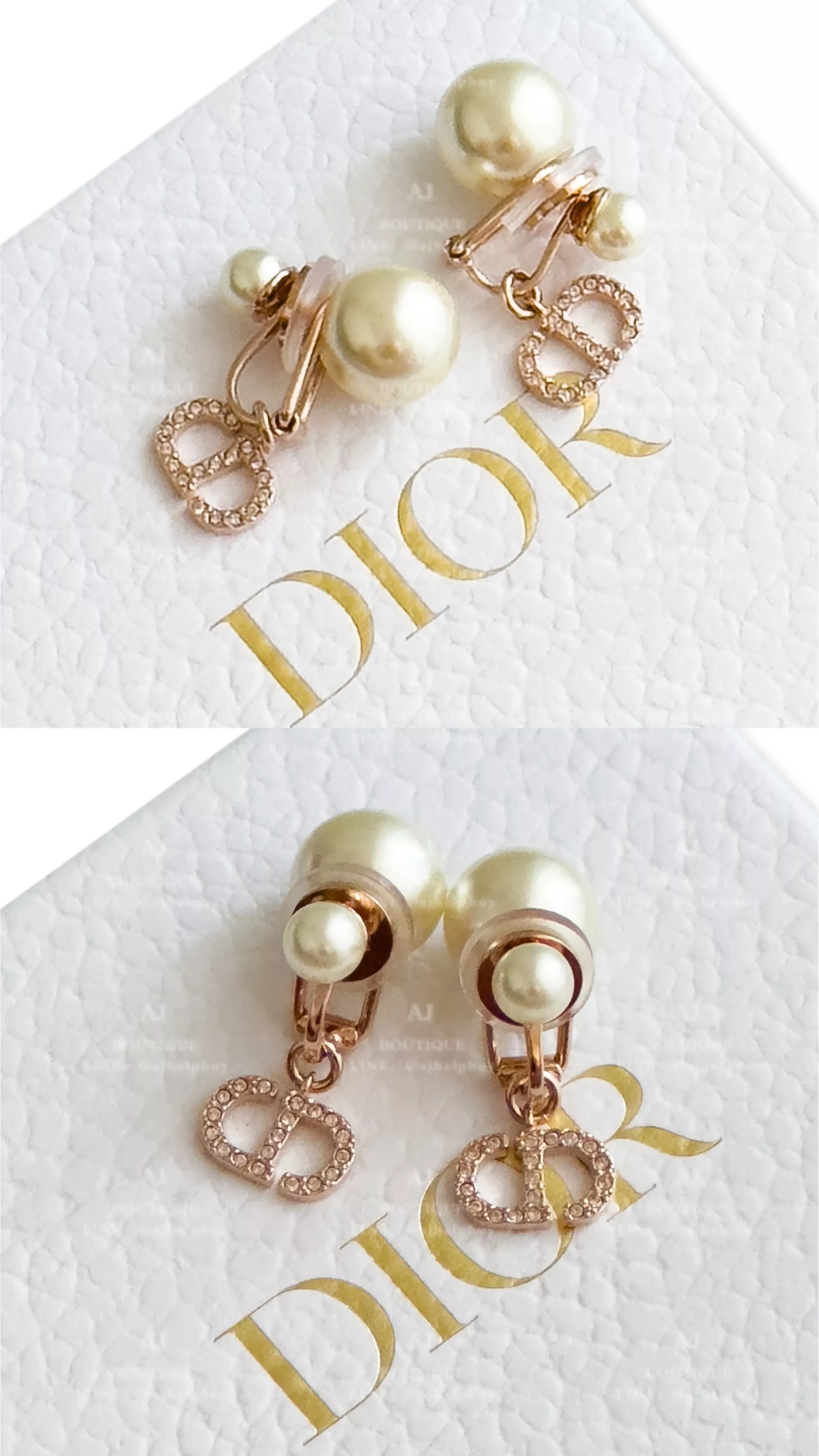 Dior 夾式耳環 玫瑰金 代購主圖