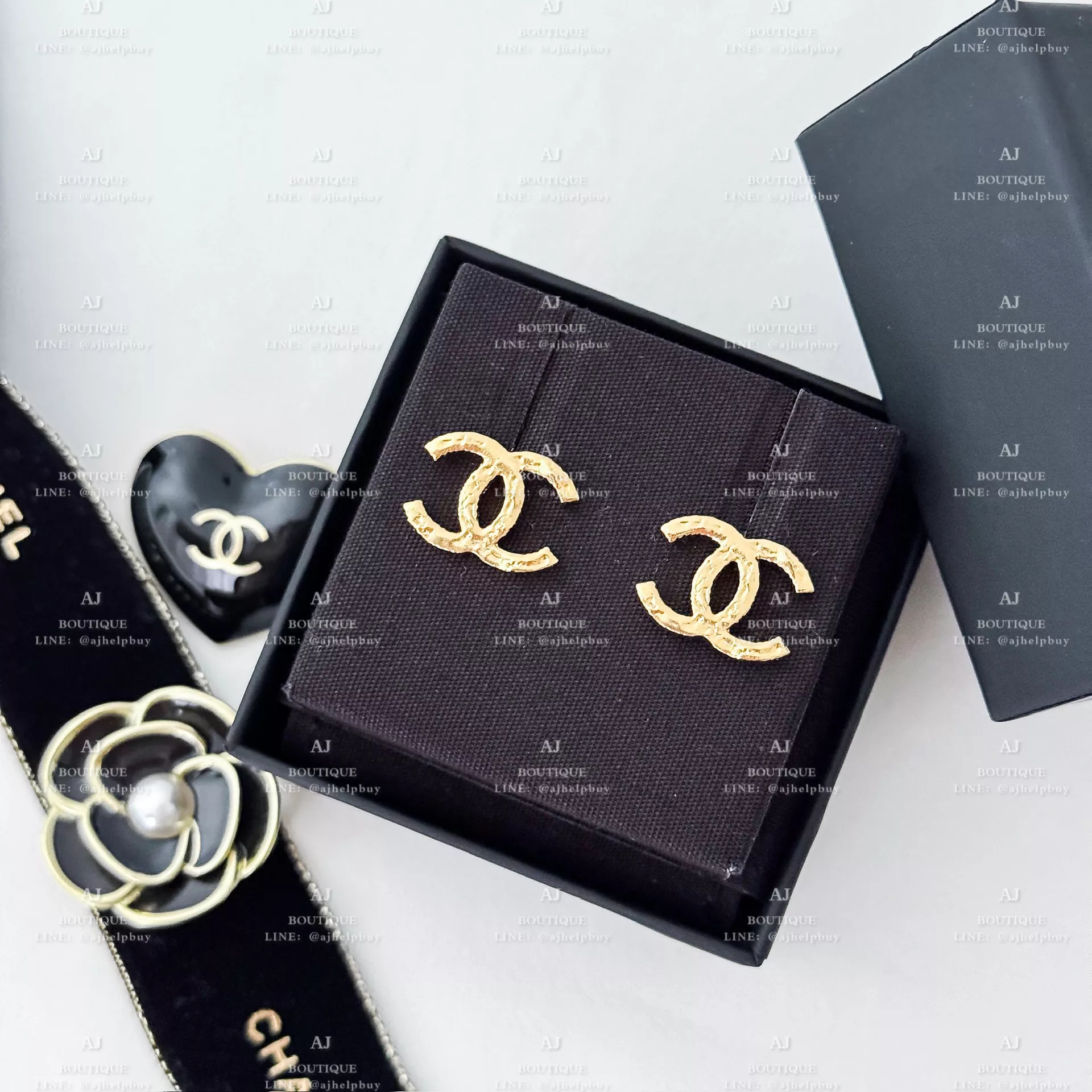 Chanel 針式耳環 金色 代購主圖
