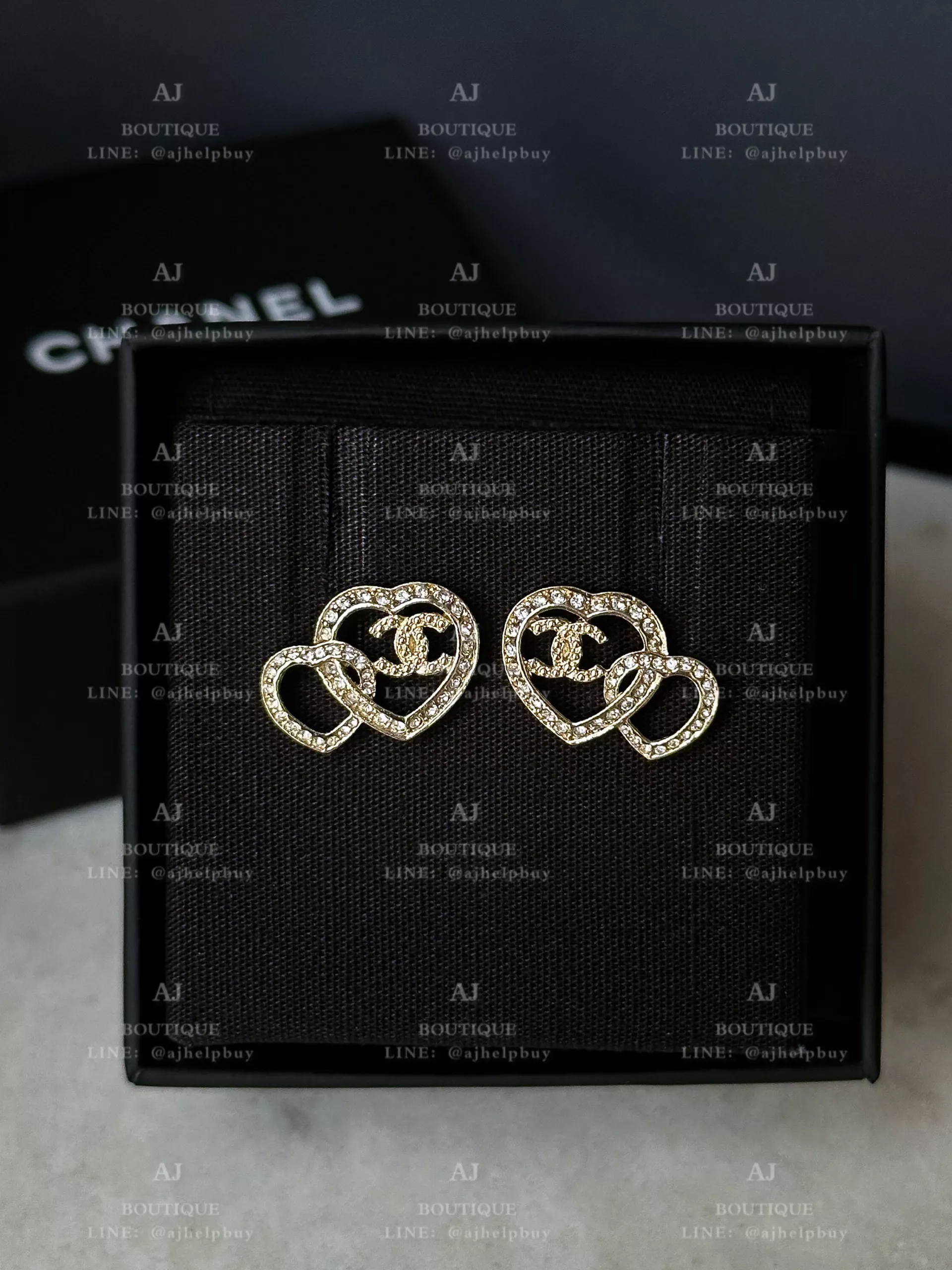 Chanel 針式耳環 淡金 代購主圖