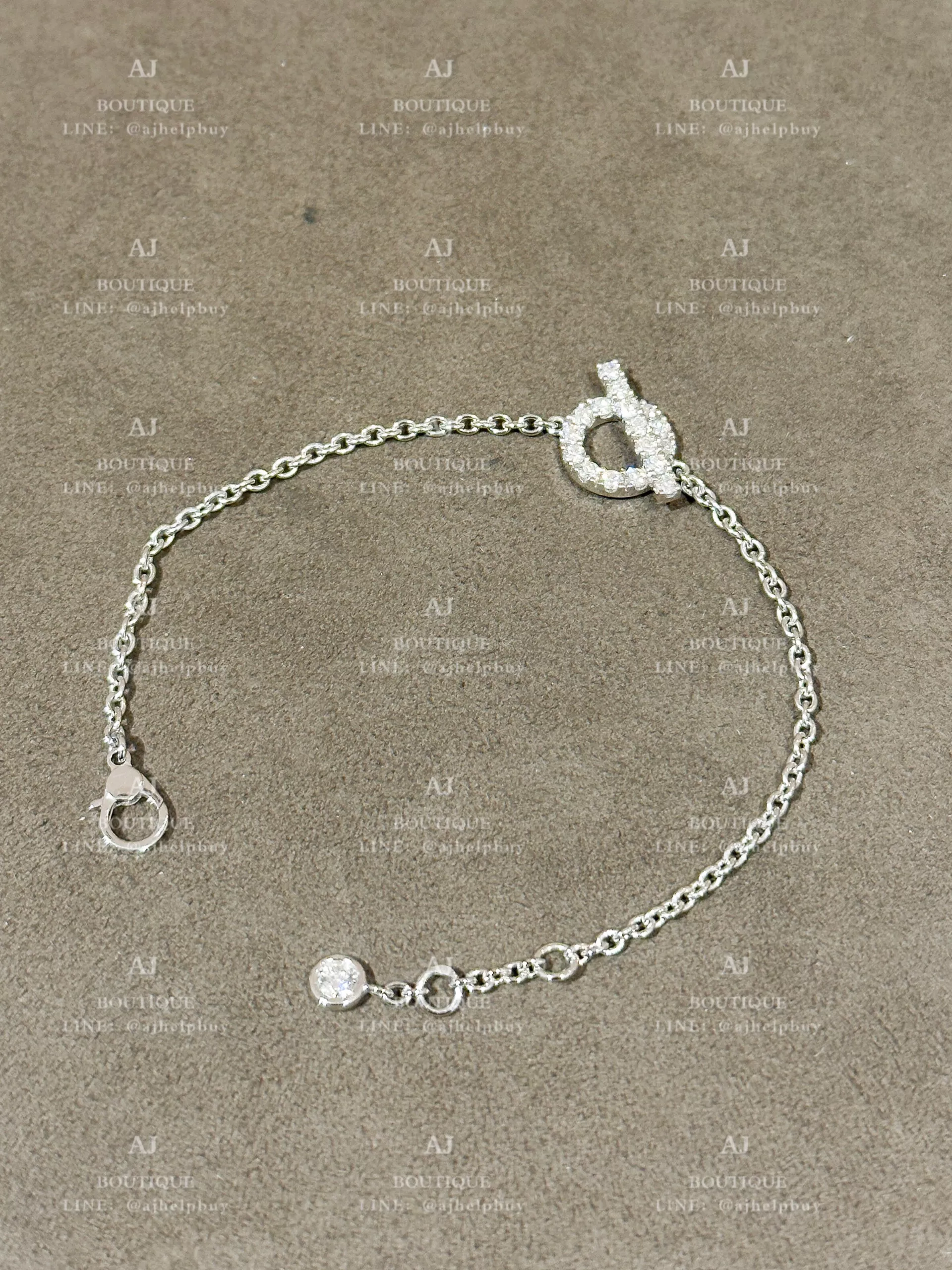Hermes 18K白金 小Q手鍊 代購主圖