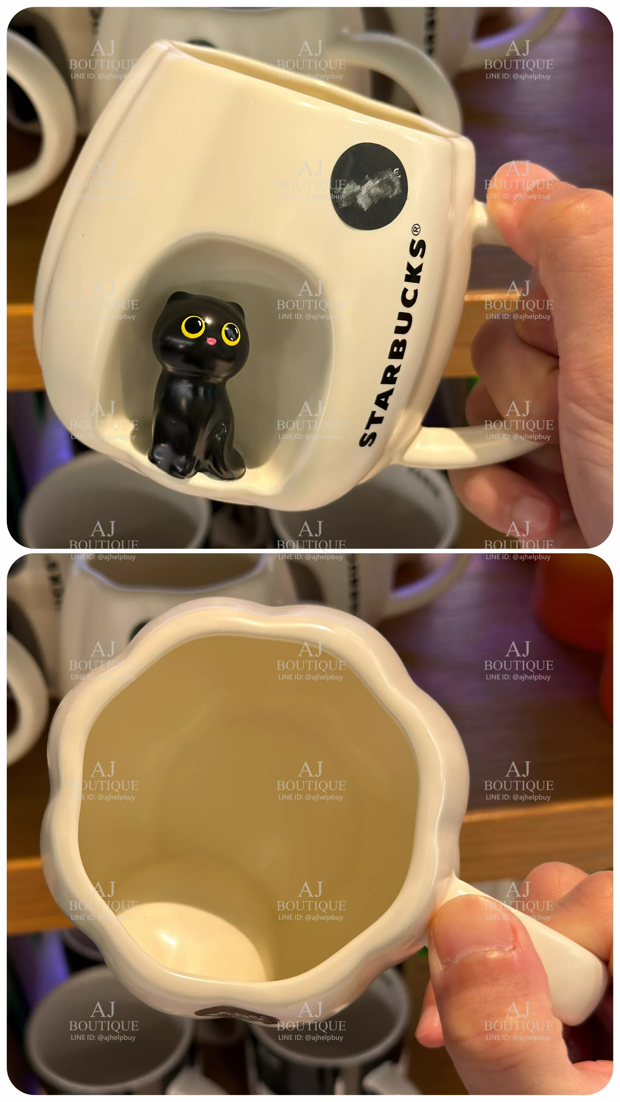 Starbucks Mug Pumpkin Window Cat 14Oz 立體黑貓馬克杯 贈品主圖