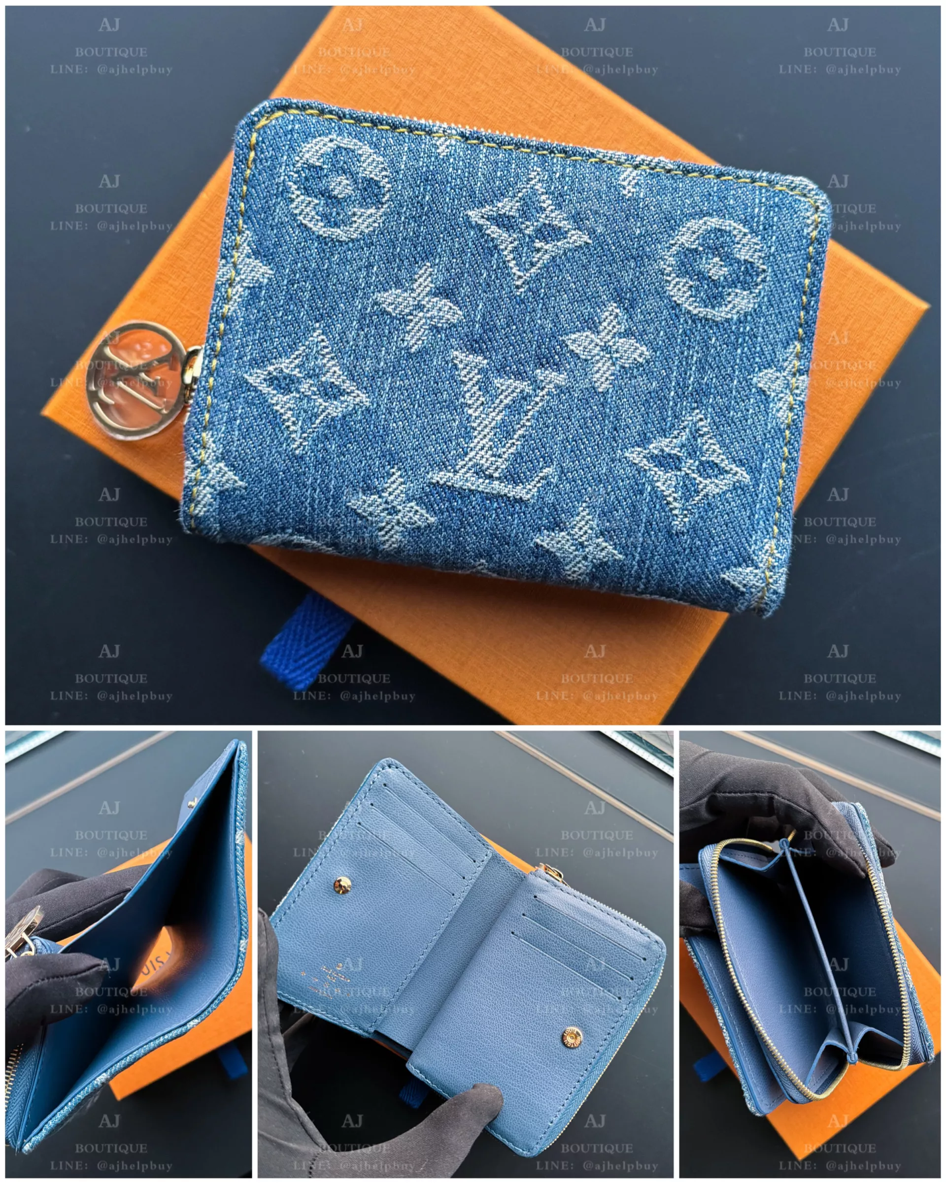 Lv Louis Vuitton 超級缺貨款 丹寧面料短夾 代購主圖
