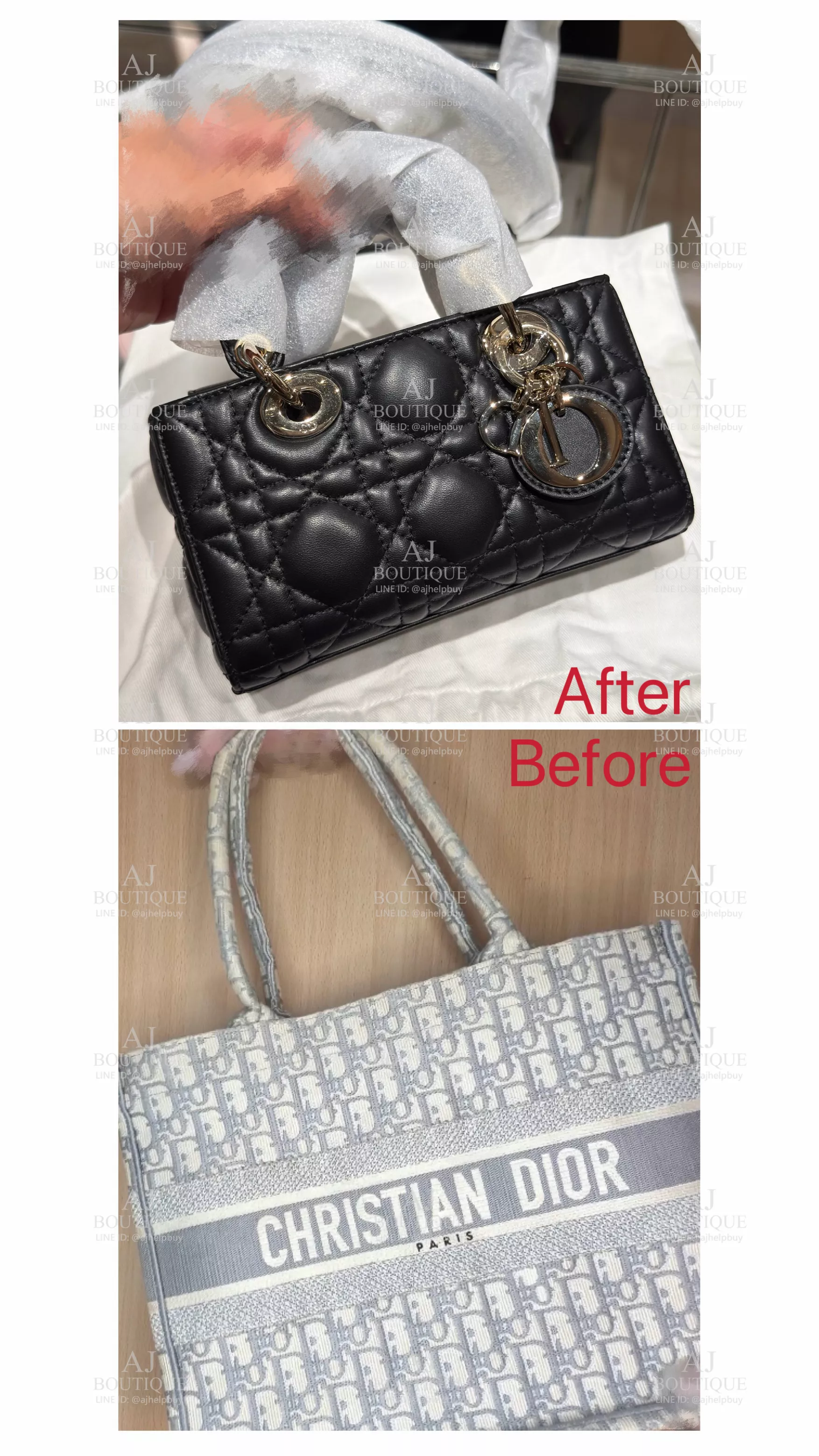 Dior Book Tote Discoloration 溢膠發黃換新 售後服務主圖