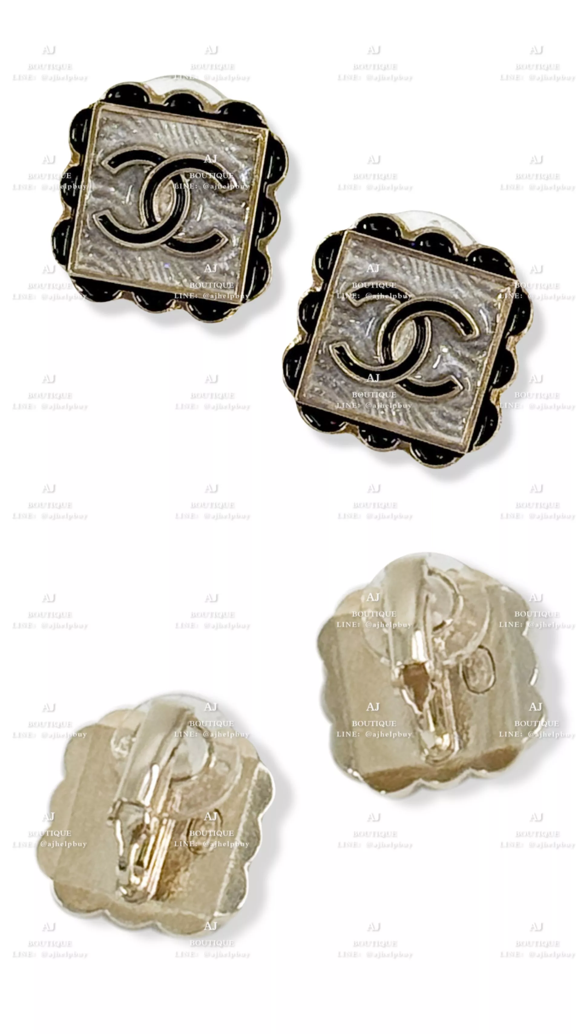 Chanel 夾式耳環 淡金 代購主圖