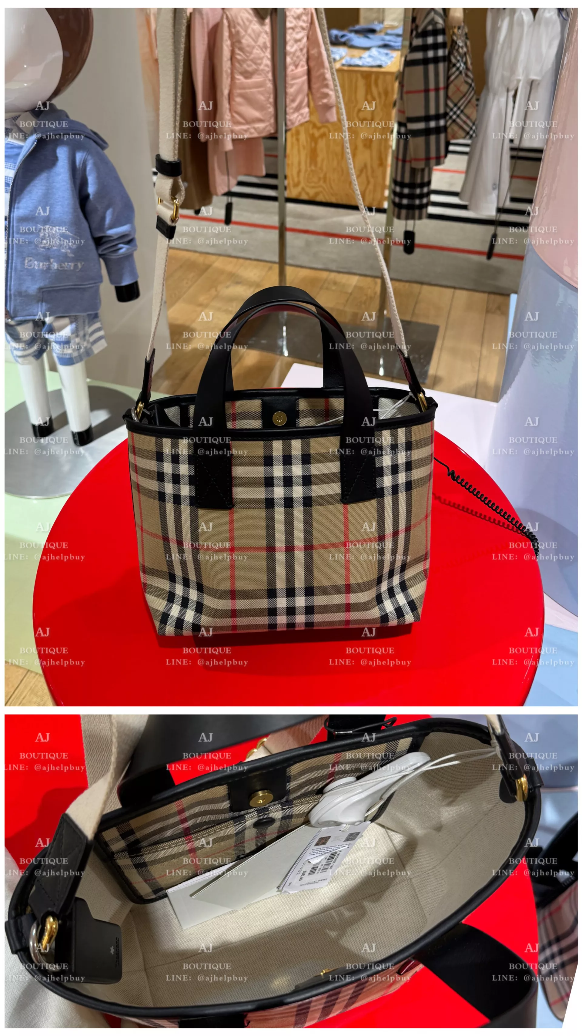 Burberry 經典格紋 手提/肩背包 代購主圖