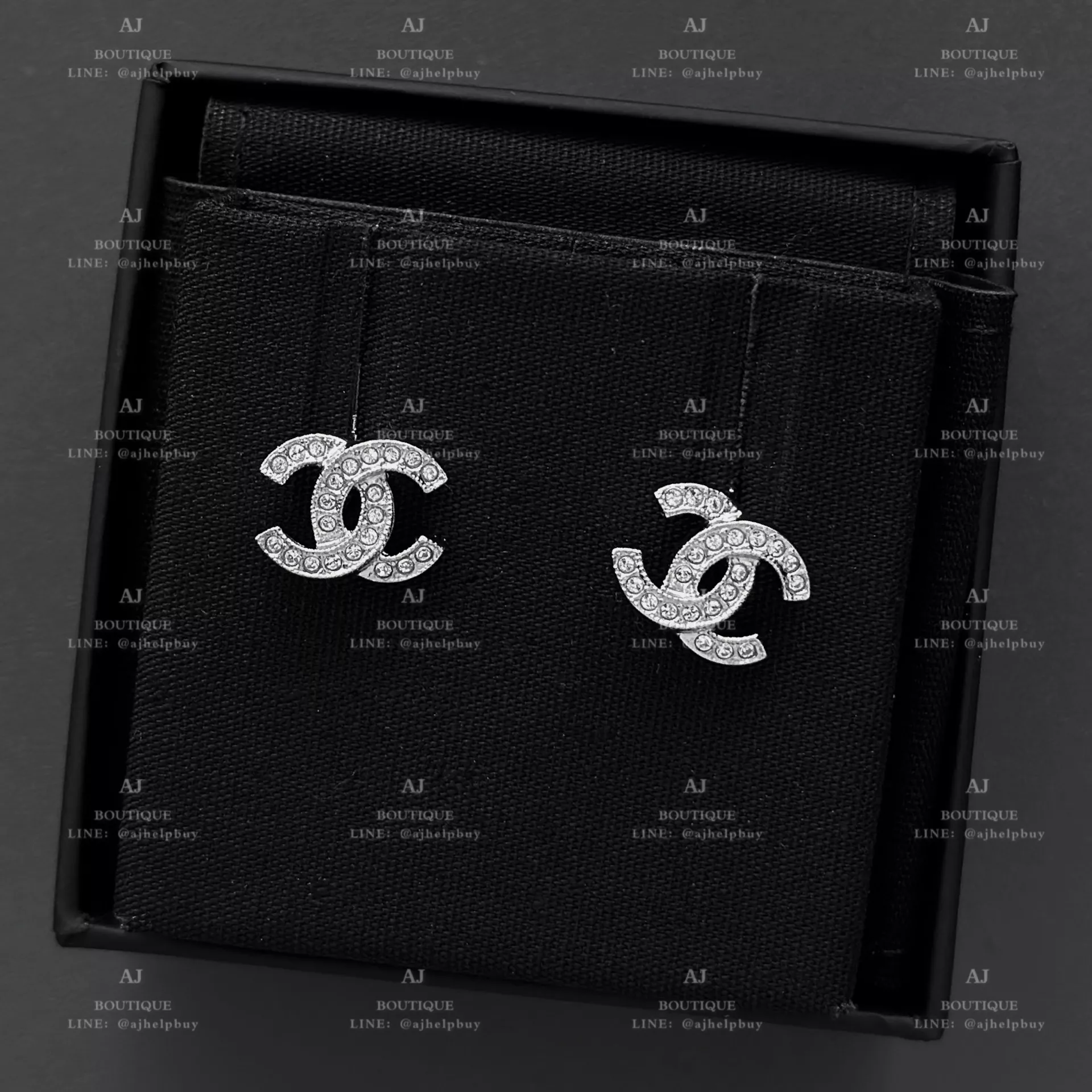 Chanel 缺貨款 針式耳環 白金 代購主圖