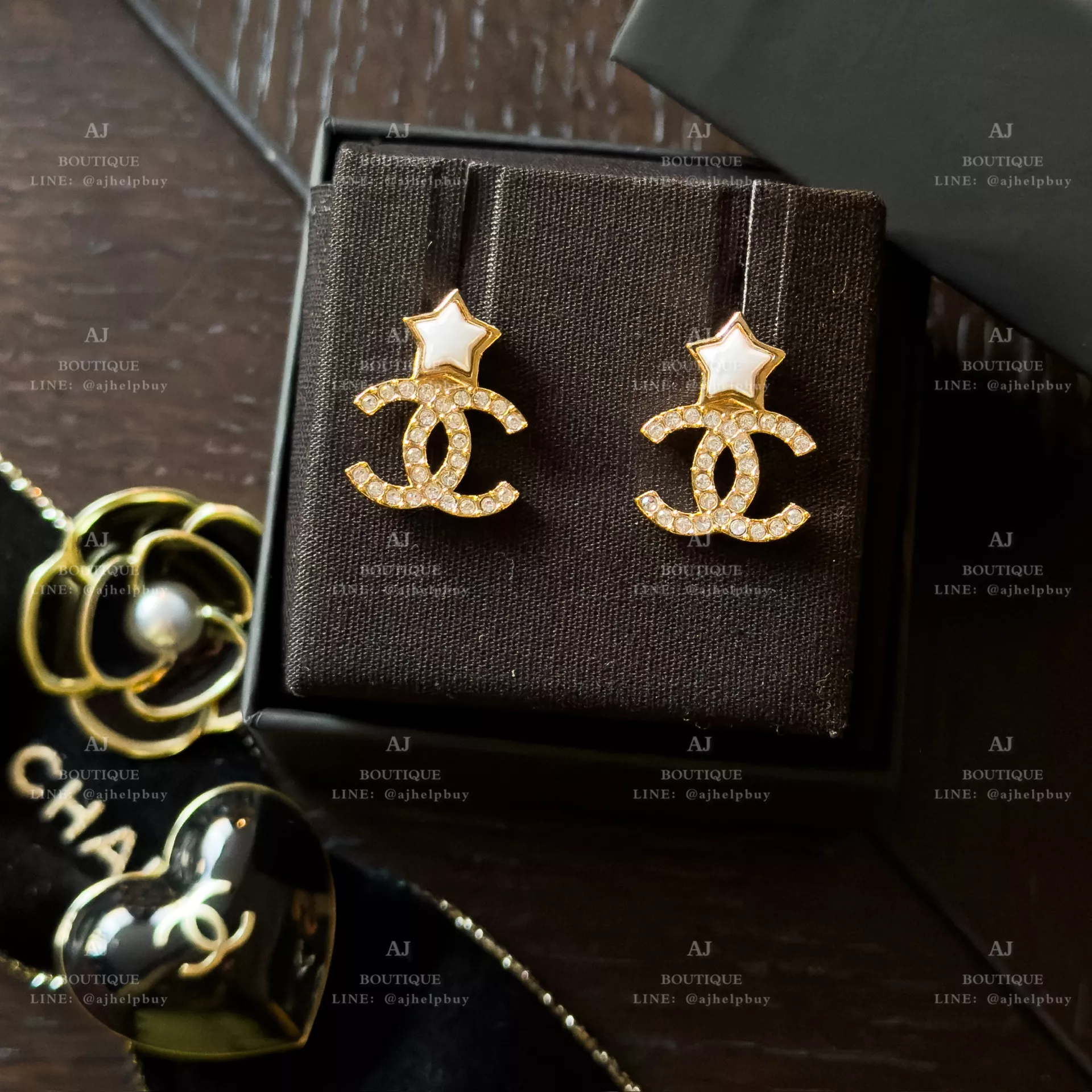 Chanel 針式耳環 金色 代購主圖