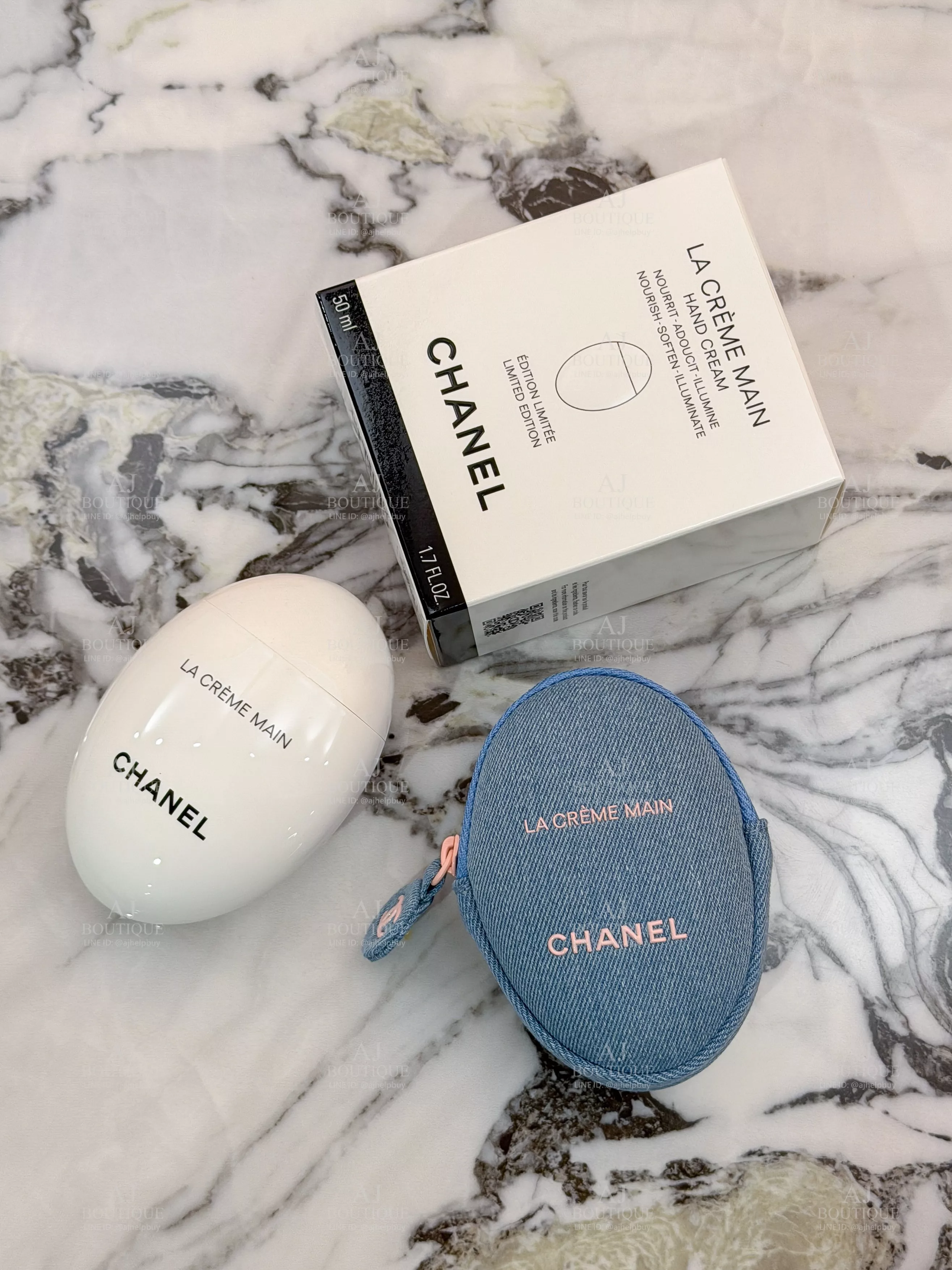 Chanel La Creme Main Denim 丹寧套裝 護手霜 代購主圖