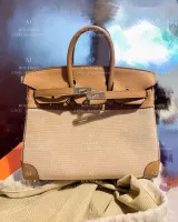 Hermes Birkin Toile 25 銀釦 代購照片