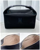 Hermes 化妝包 大款 黑色 深藍手把 代購照片