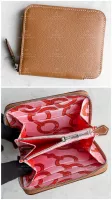 Hermes Silkin Compact Wallet Gold Evercolor 絲巾短夾 金棕 代購照片