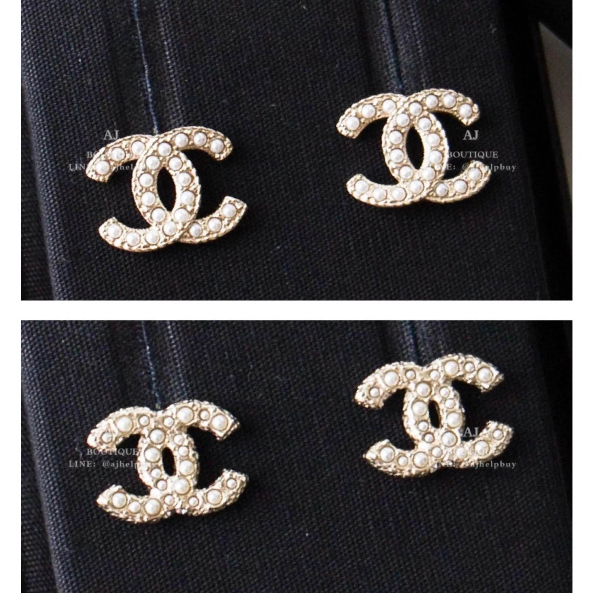 Chanel 針式耳環 淡金 代購照片