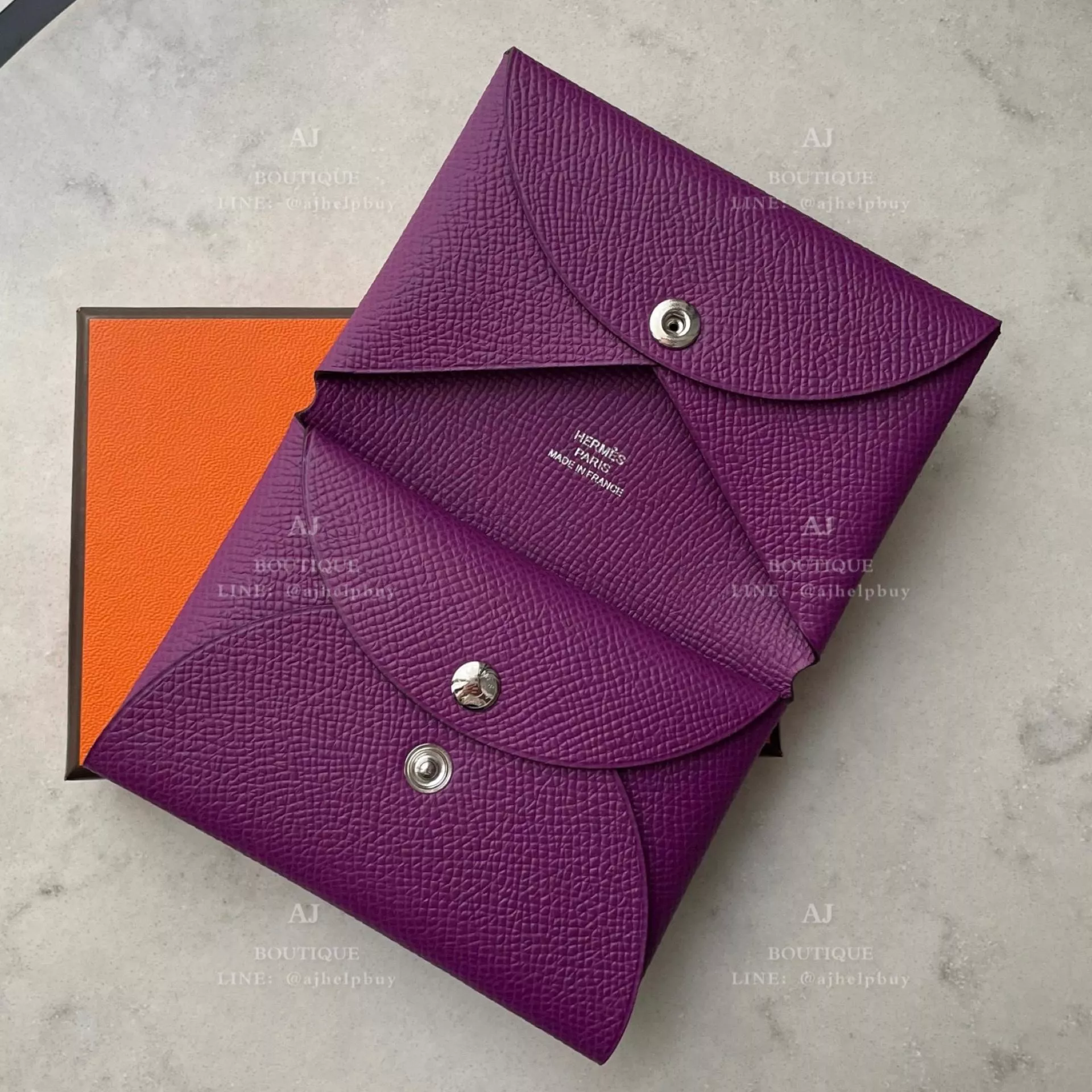 Hermes Calvi Duo 卡片零錢包 代購照片