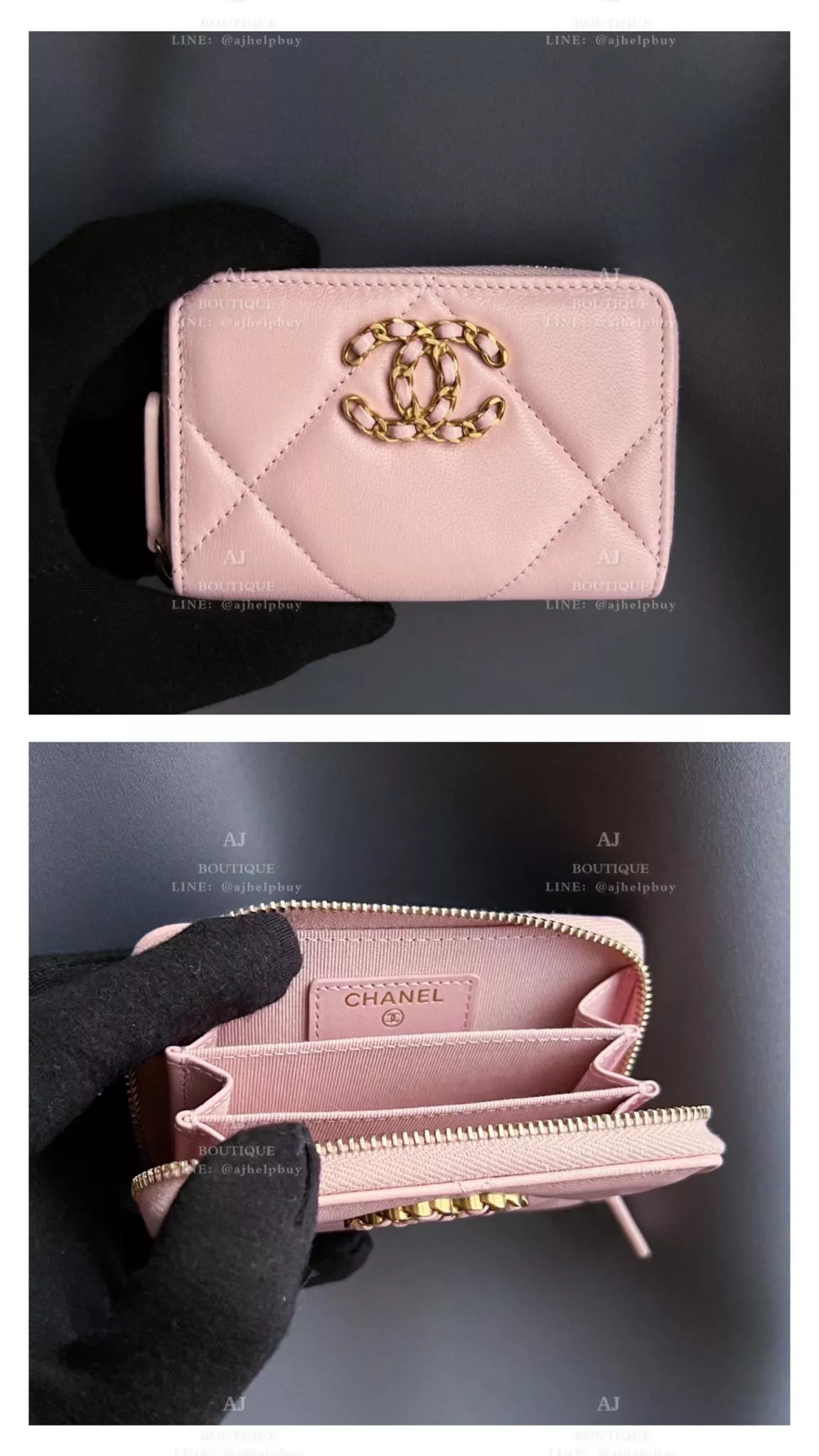 Chanel 19款 拉鍊零錢包 代購照片