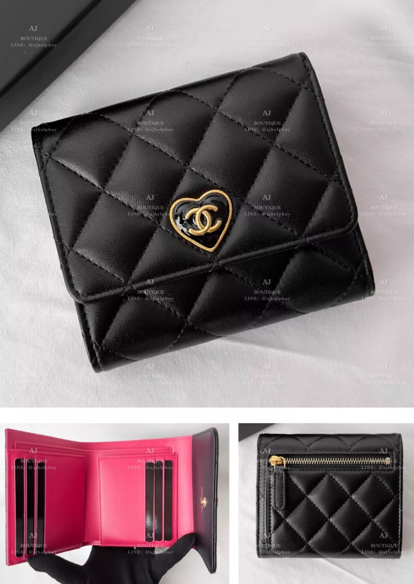 Chanel 愛心雙C 三摺短夾 代購照片