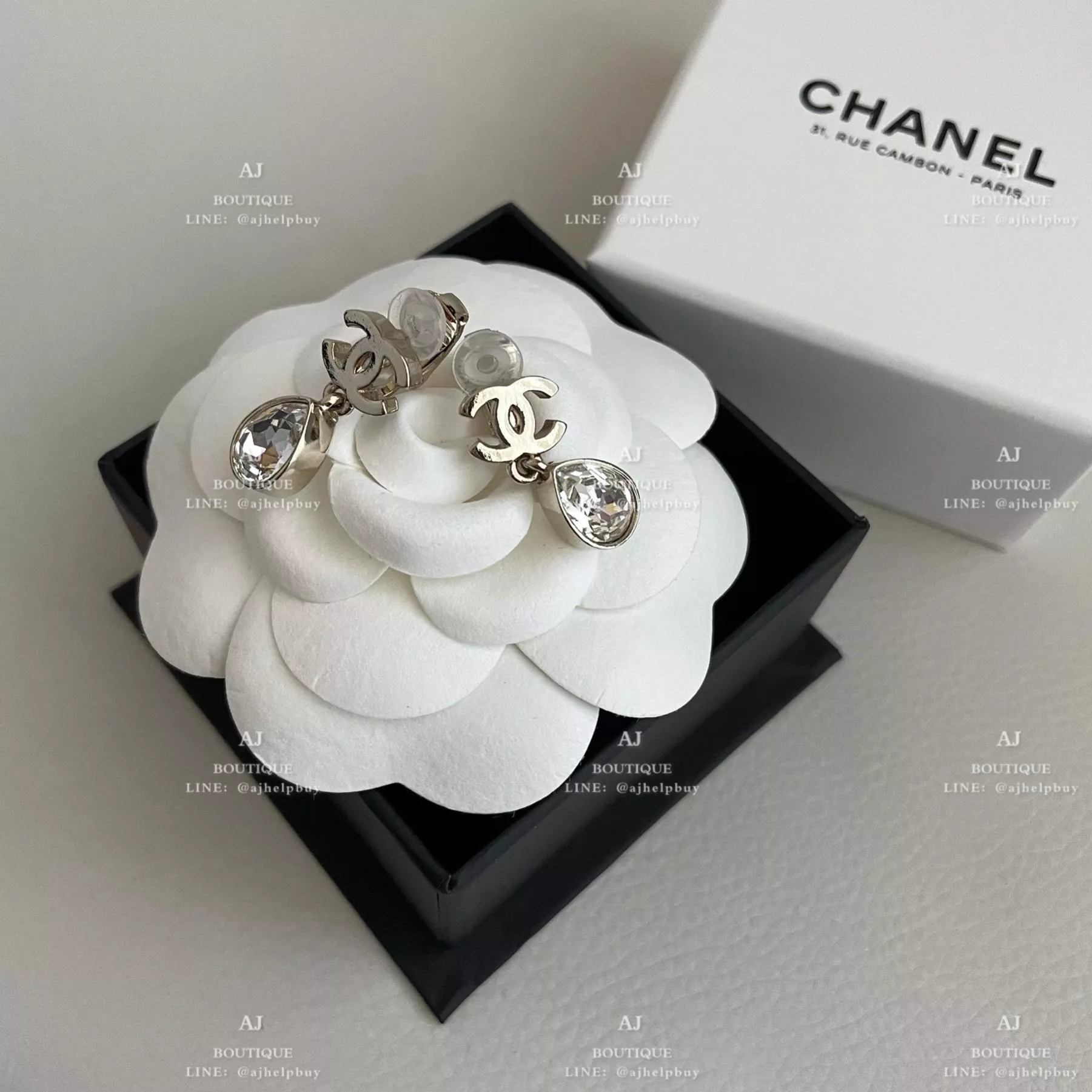 Chanel 夾式耳環 淡金 代購照片