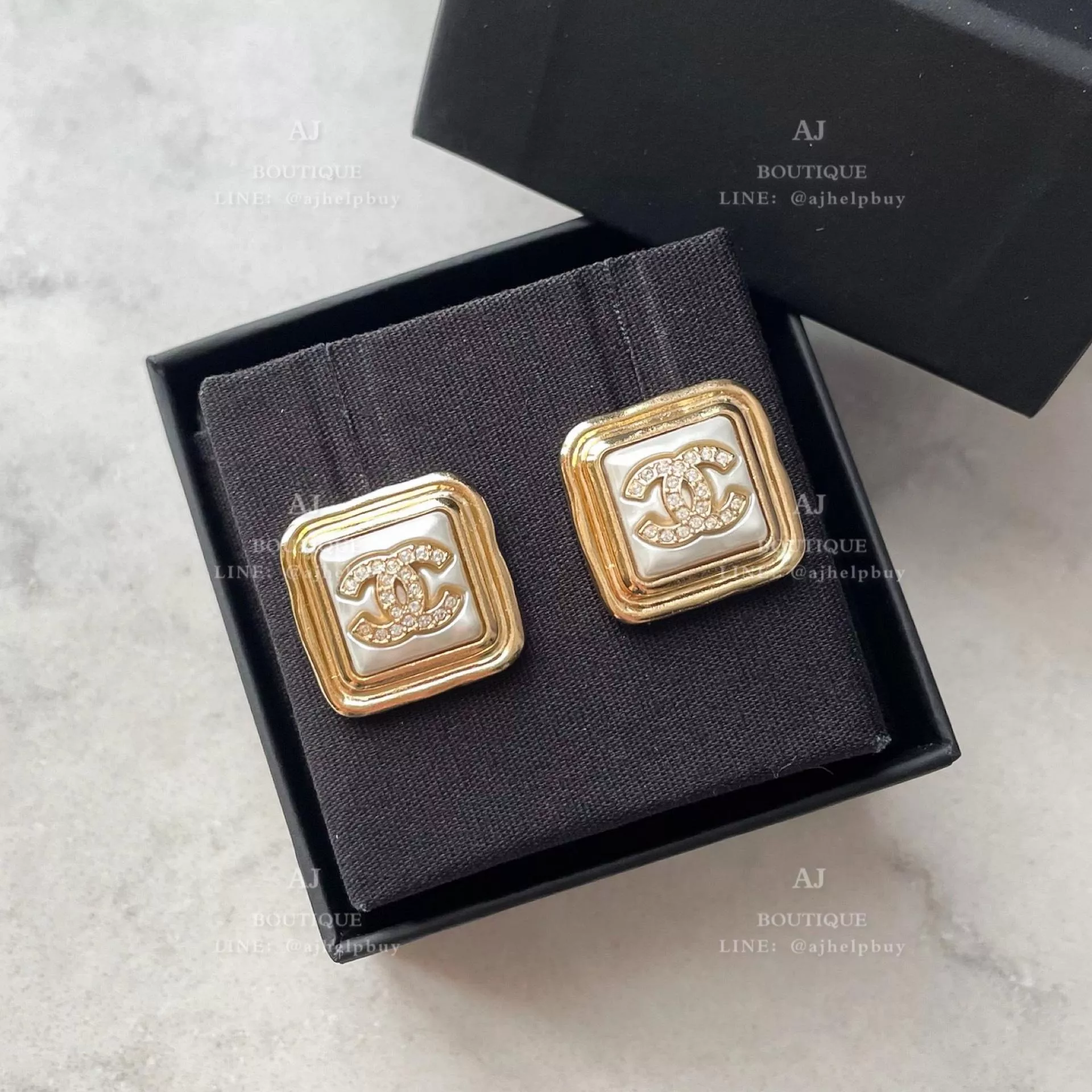 Chanel 針式耳環 復古金 代購照片