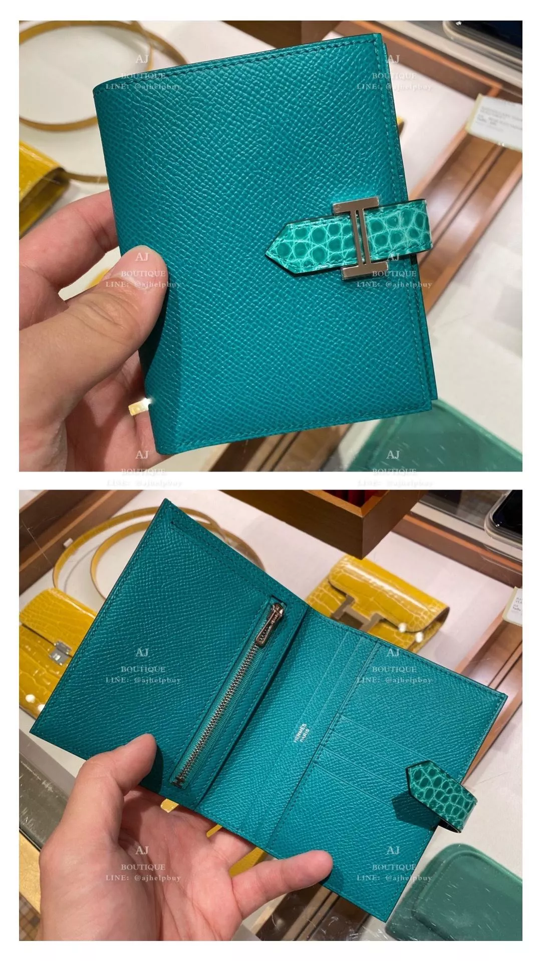 Hermes Bearn 短夾 銀釦 代購照片