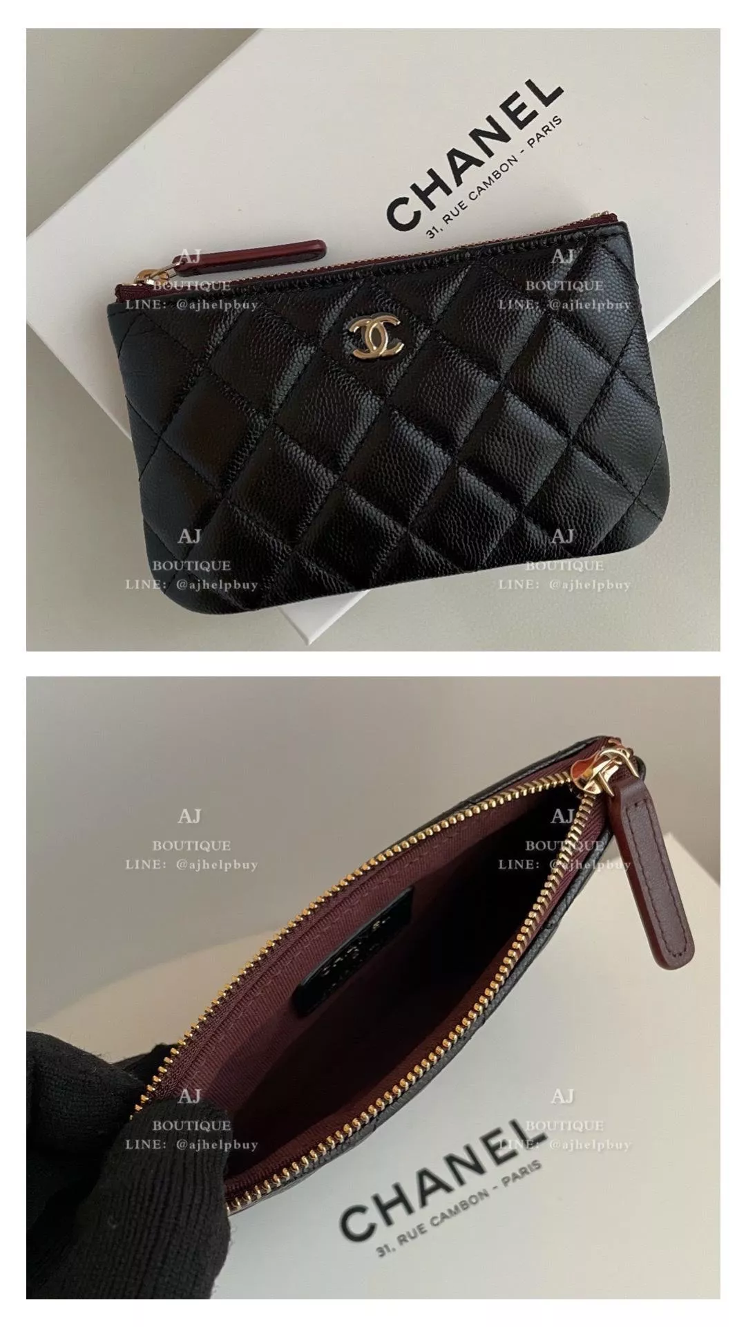 Chanel 經典款 一字拉鍊零錢包 代購照片
