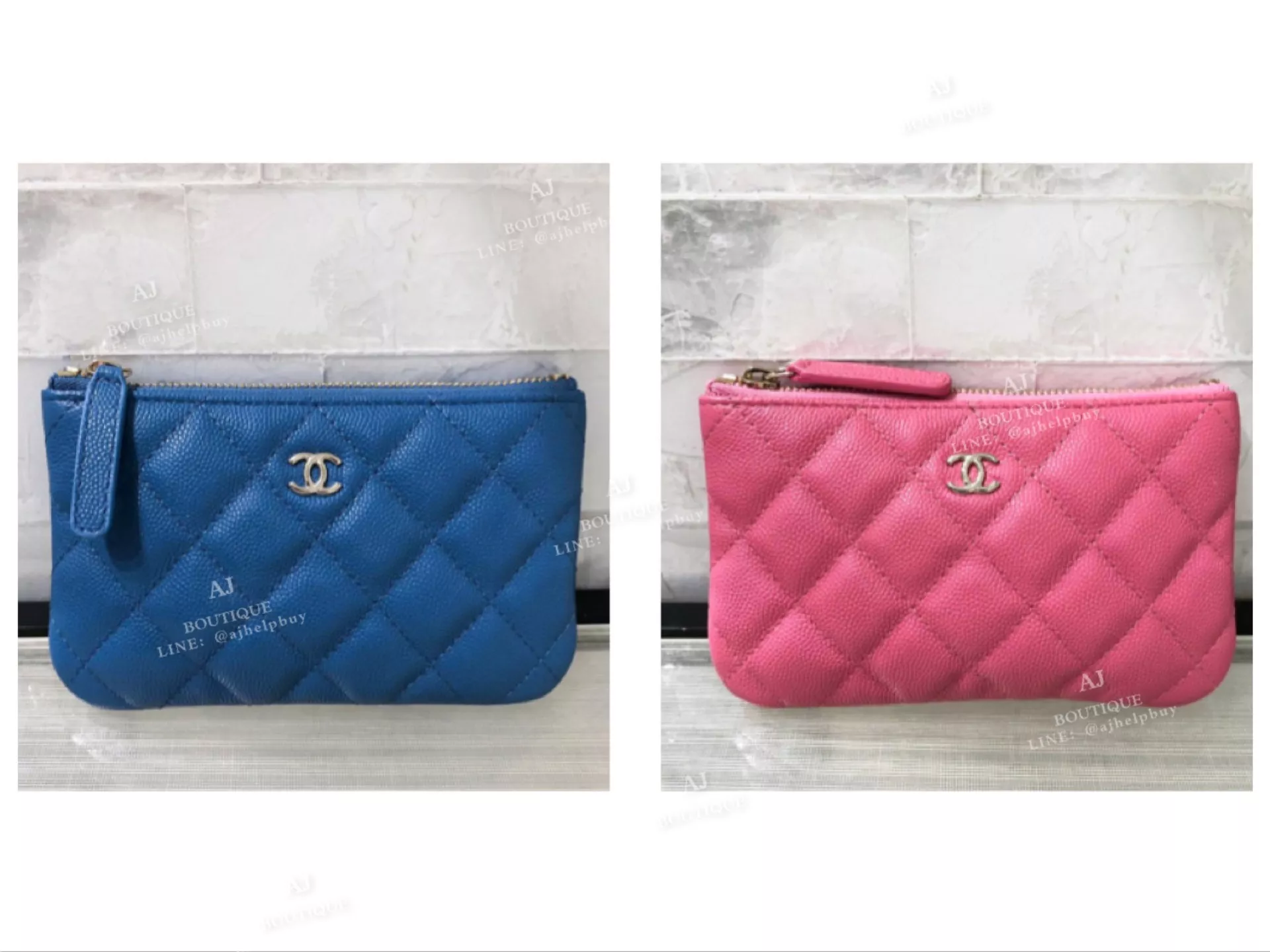 Chanel 一字錢包 香檳金釦 代購照片