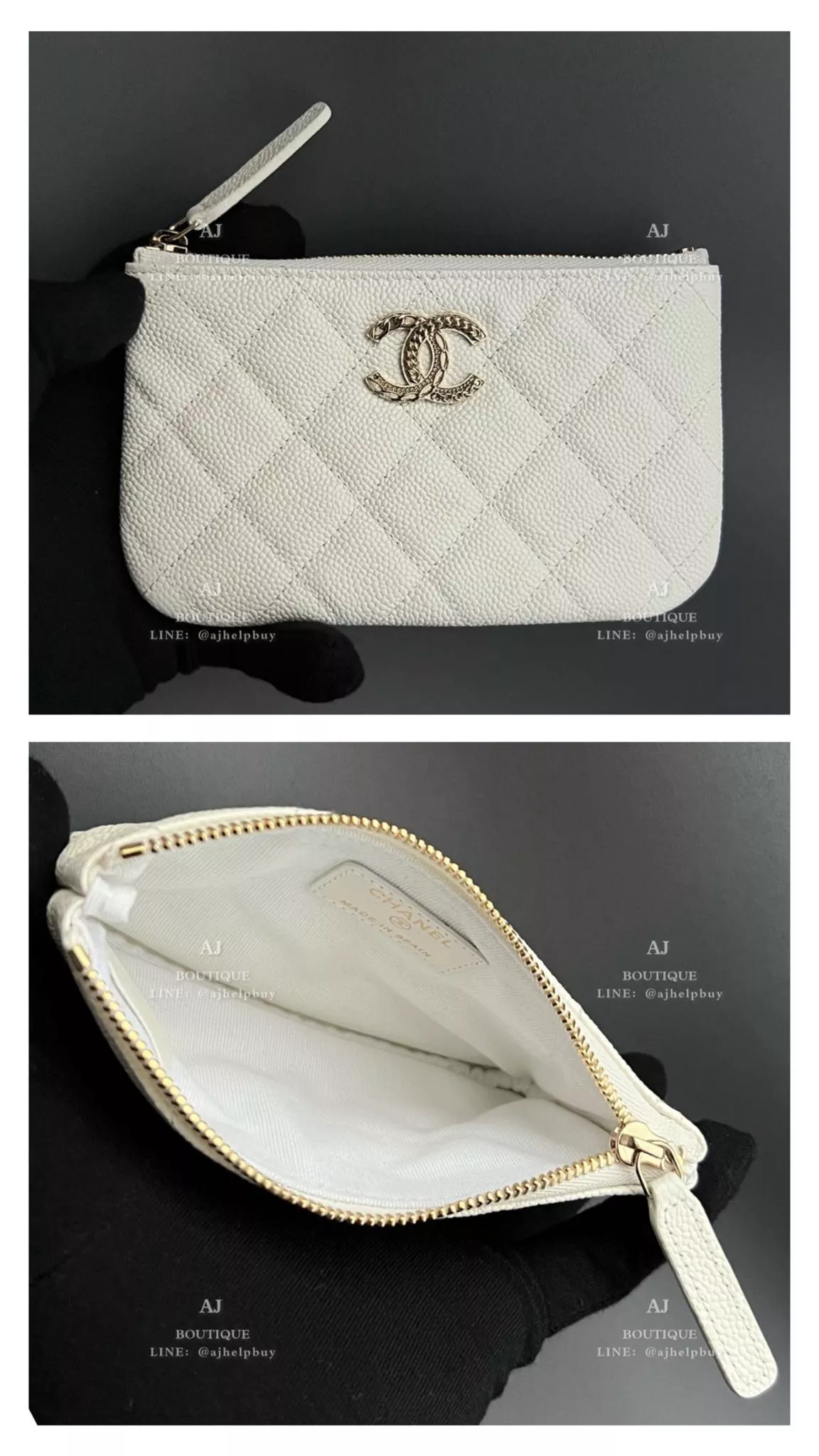 Chanel 雙C 一字拉鍊錢包 代購照片