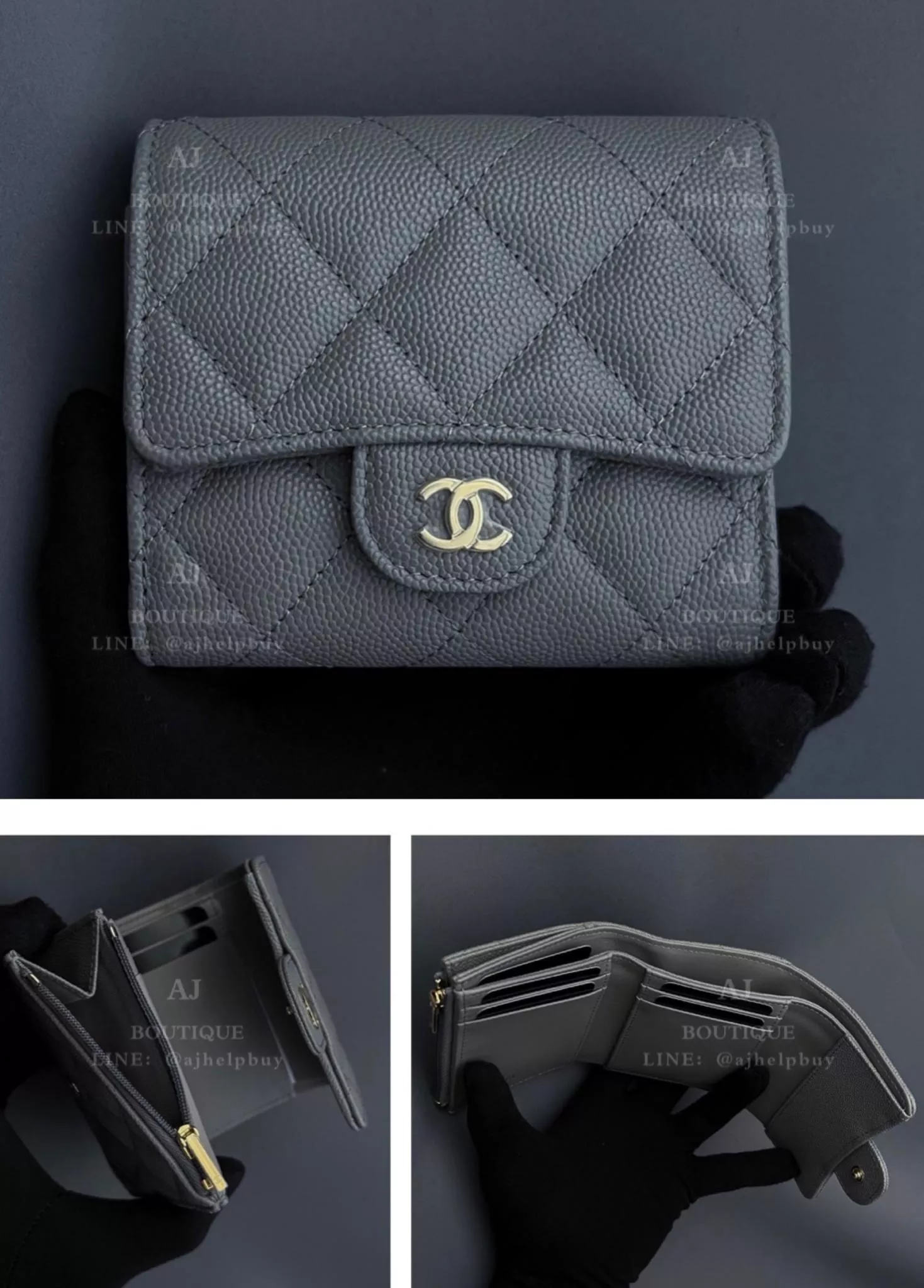 Chanel 經典款 三摺短夾 小款 代購照片