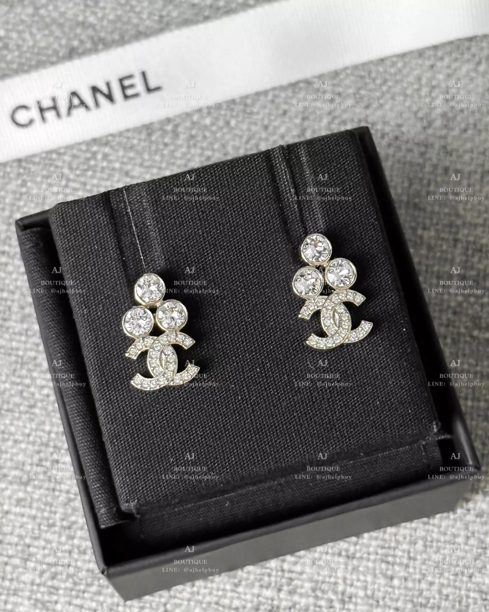 Chanel 針式小耳環 淡金 代購照片