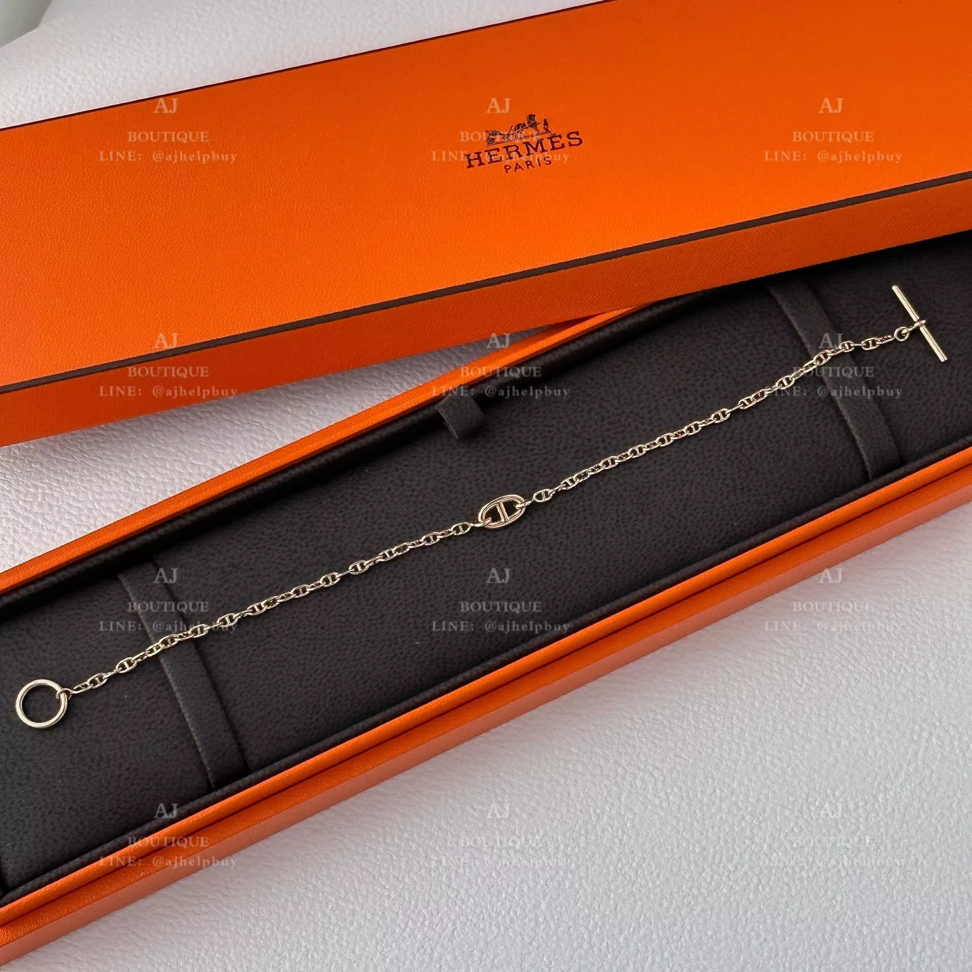 Hermes 玫瑰金豬鼻手鍊 代購照片