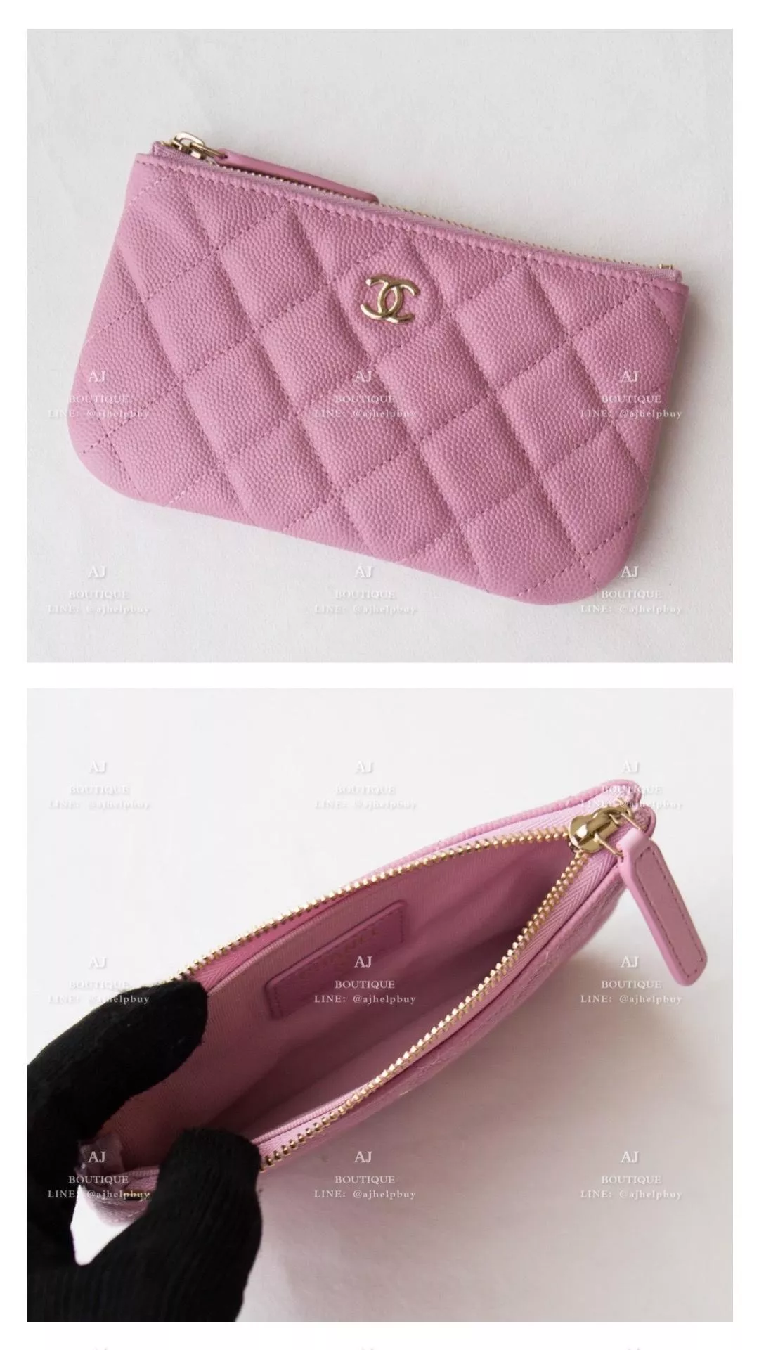 Chanel 一字拉鍊錢包 代購照片