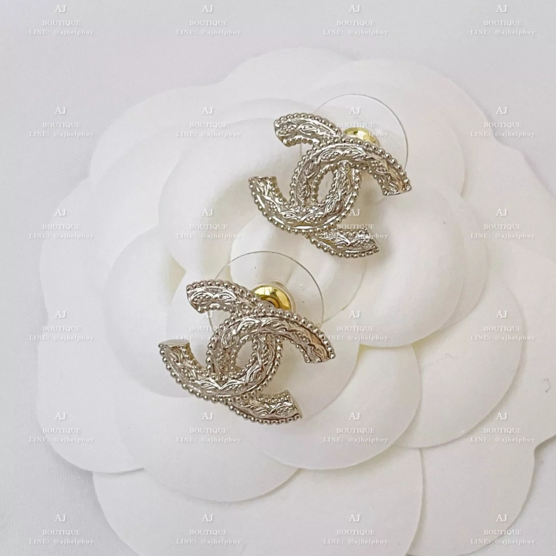 Chanel 針式耳環 金色 代購照片