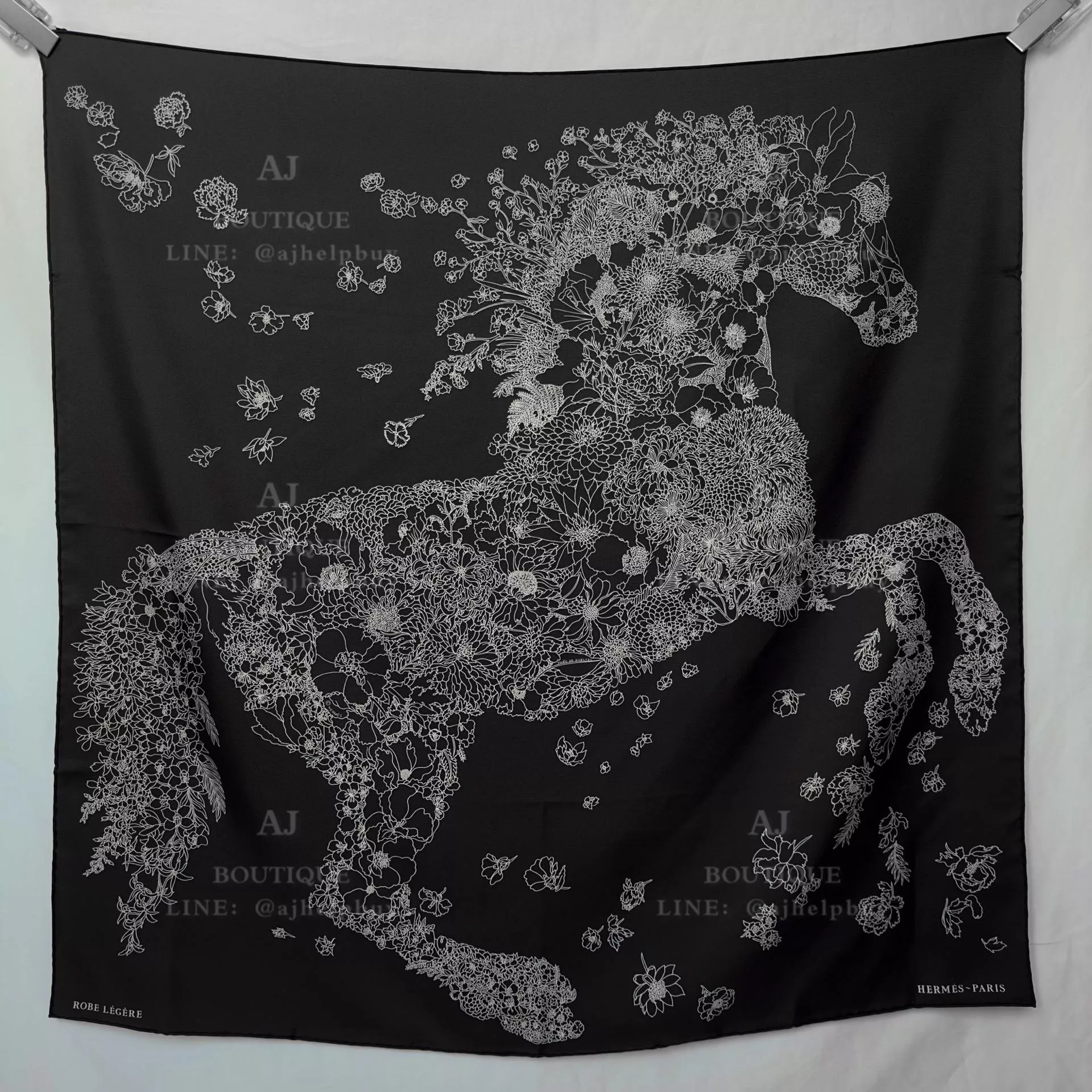 Hermes 真絲方巾 90 Cm 代購照片