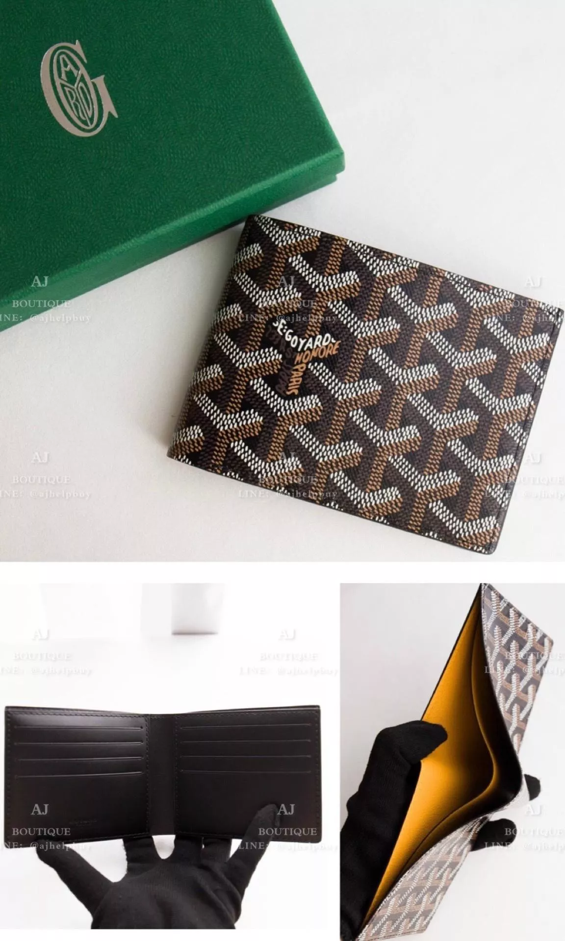 Goyard 男款八卡短夾 黑色 代購照片