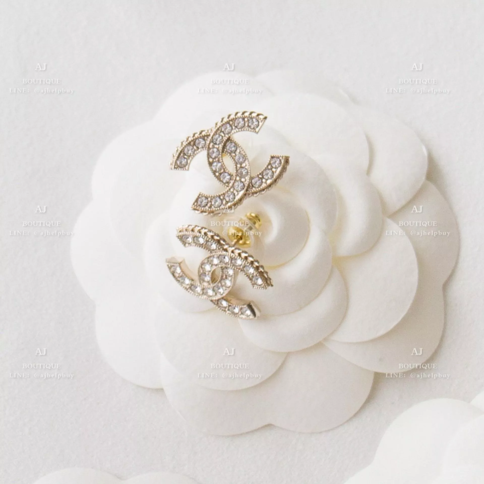 Chanel 針式耳環 淡金 代購照片