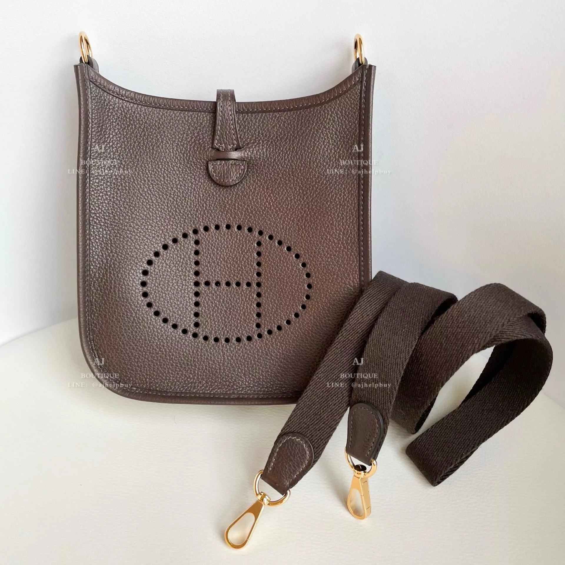 Hermes Mini Evelyne 金釦 代購照片