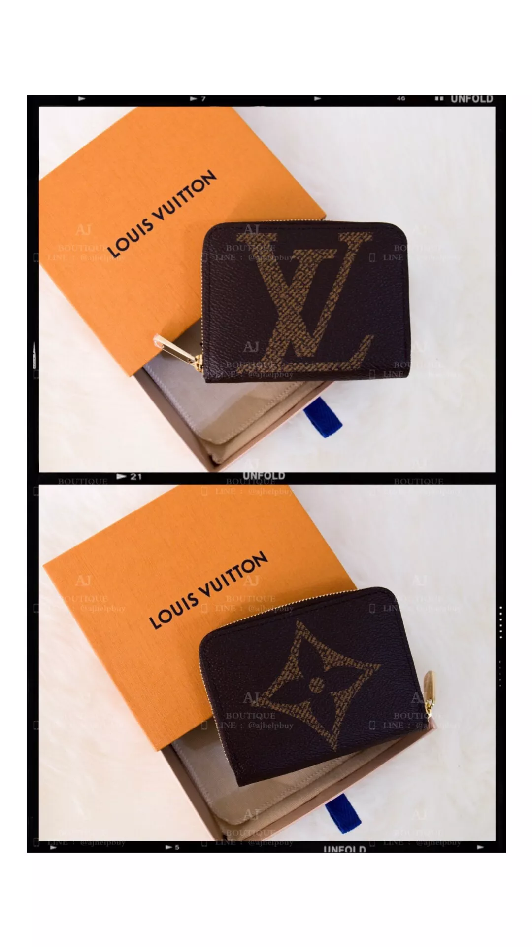 Lv Louis Vuitton 拉鍊零錢包 大老花款 代購照片
