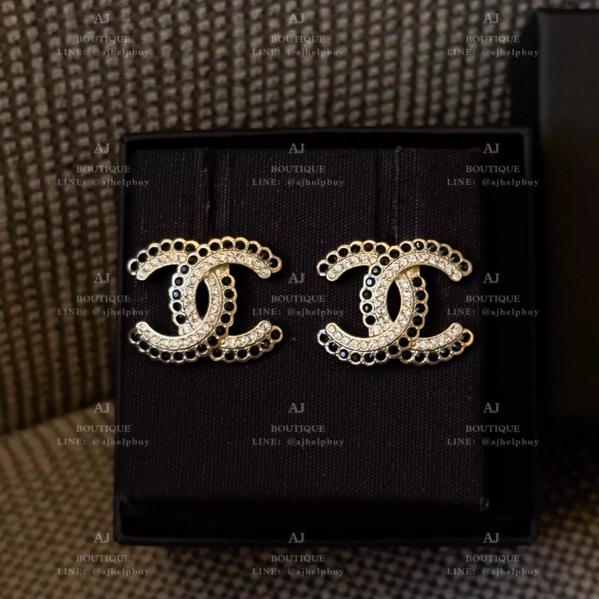 Chanel 針式耳環 淡金 代購照片
