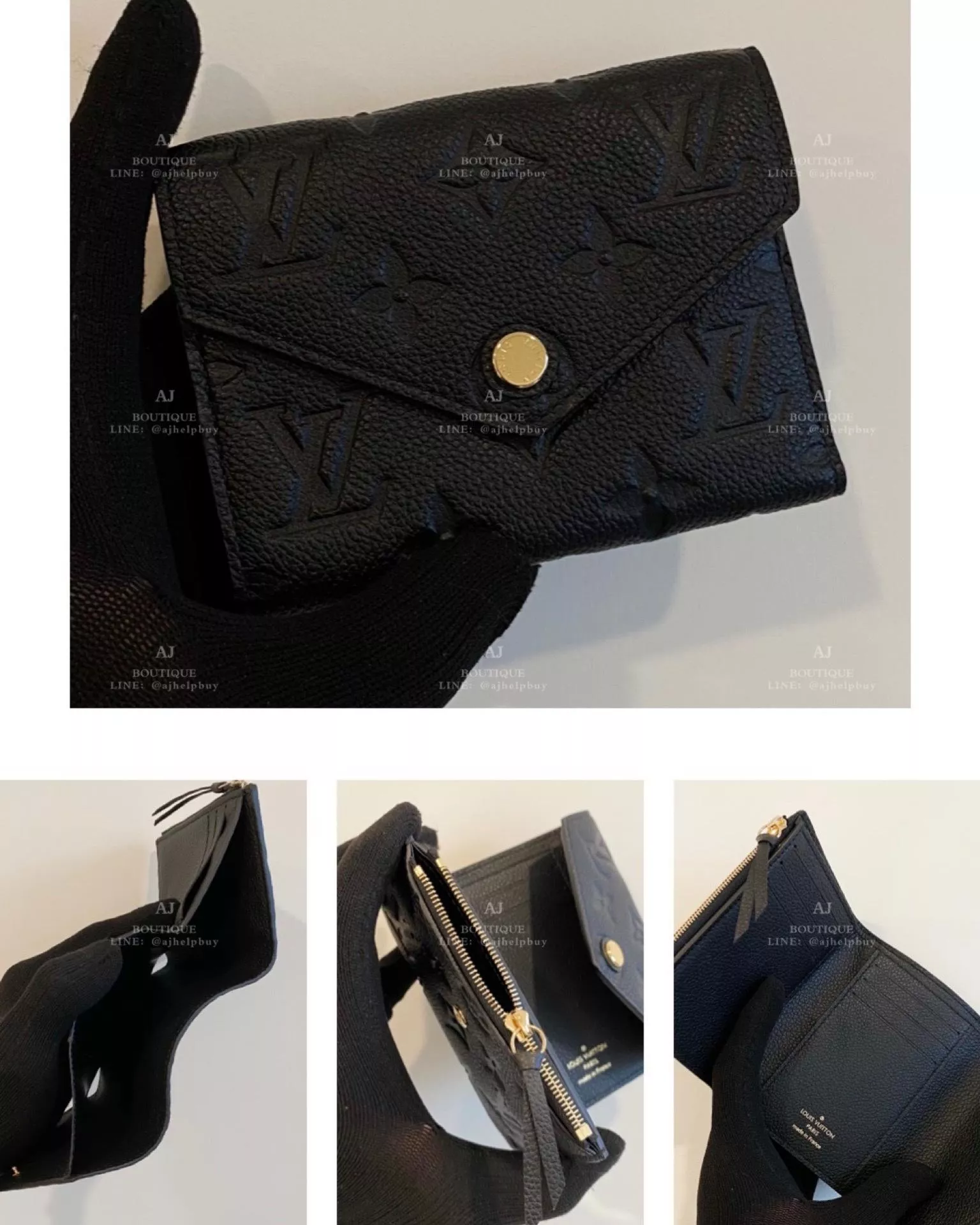 Lv Louis Vuitton Victorine 短夾 黑色牛皮款 代購照片