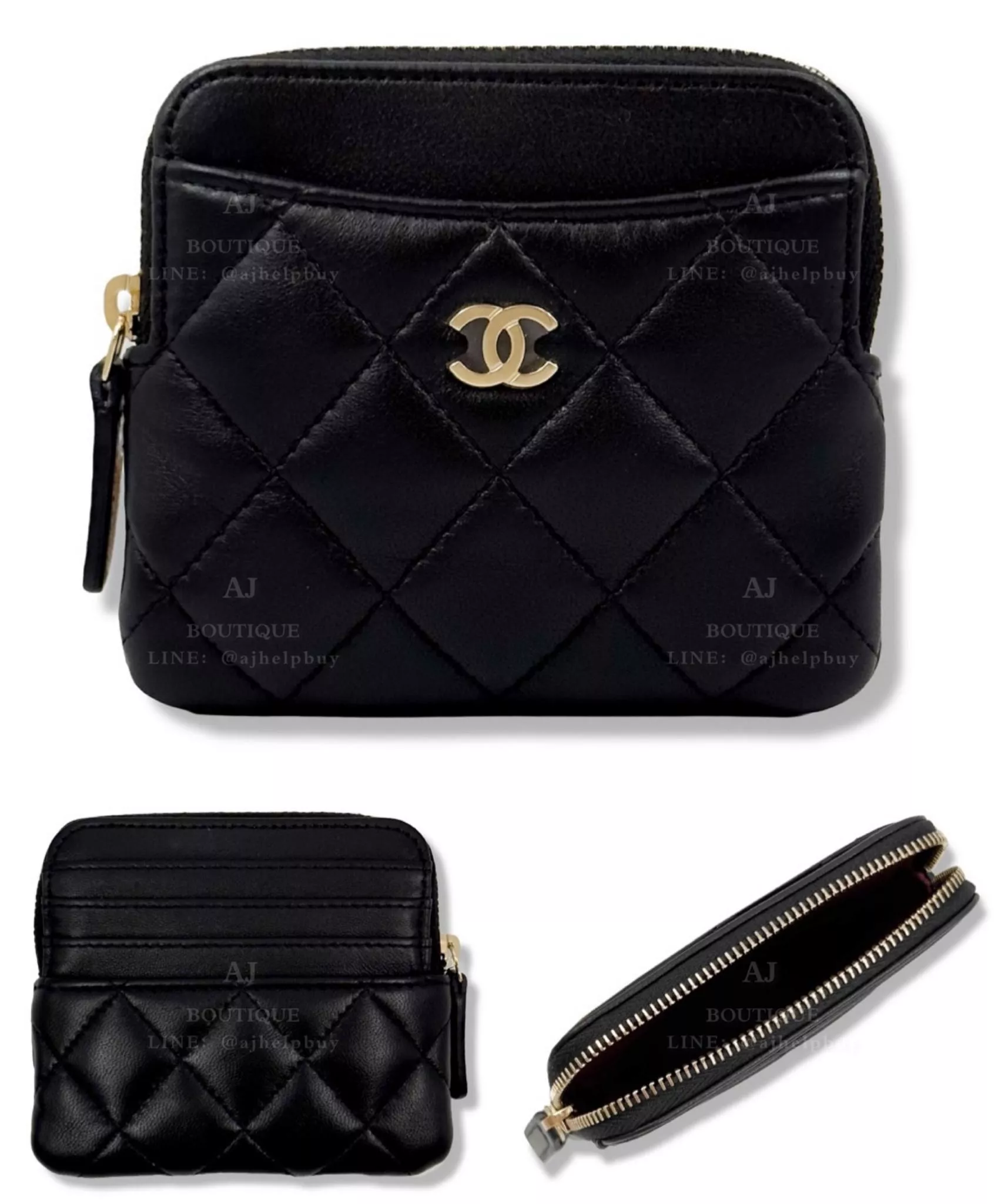 Chanel 經典款 方形拉鍊錢包 代購照片