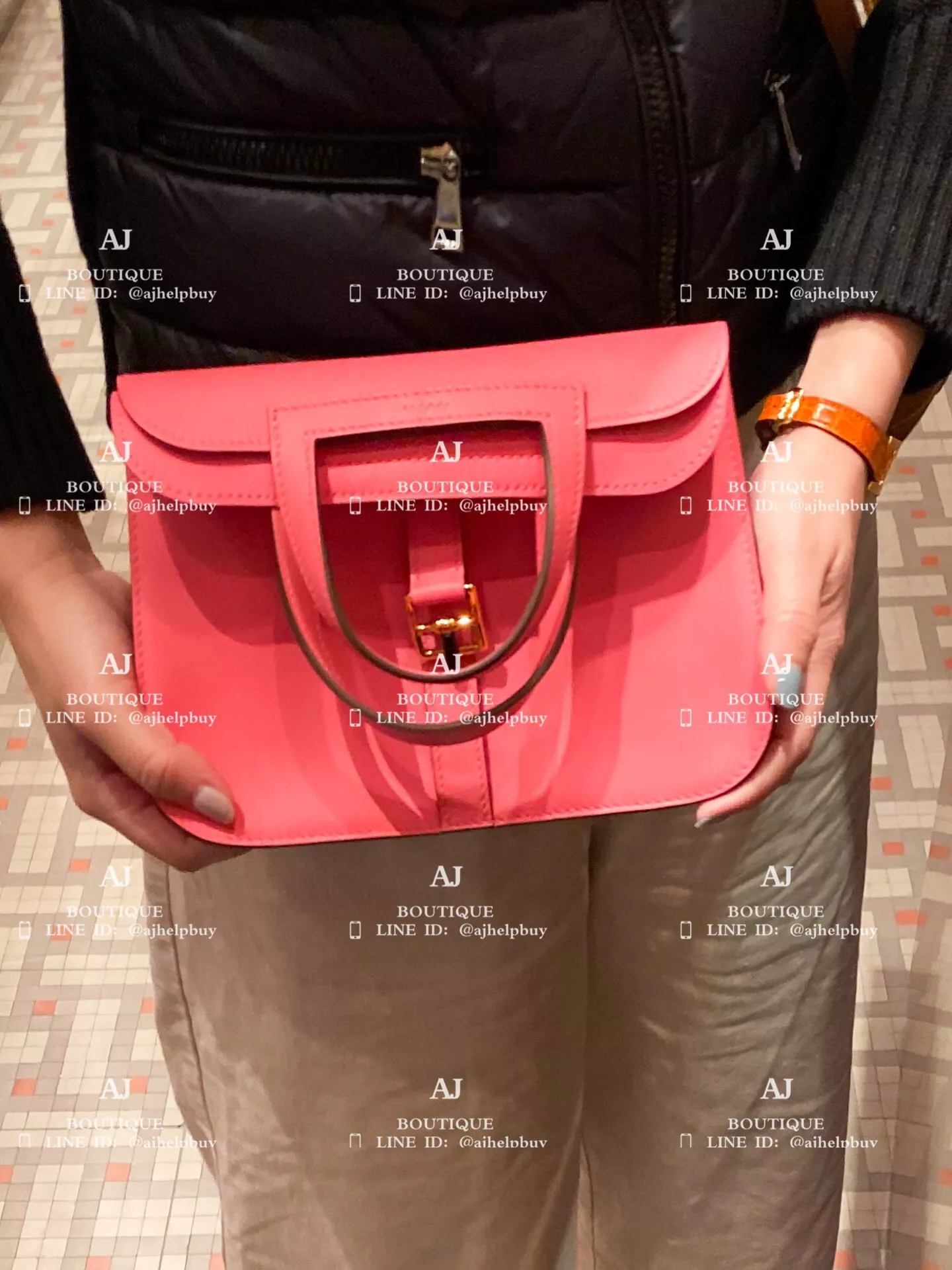 Hermes Mini Halzan 金釦 代購照片