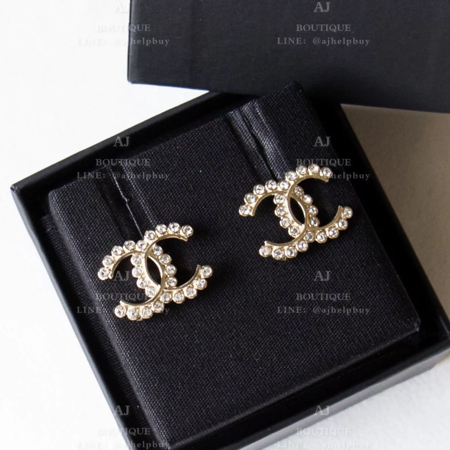 Chanel 雙C耳環 針式 淡金 代購照片
