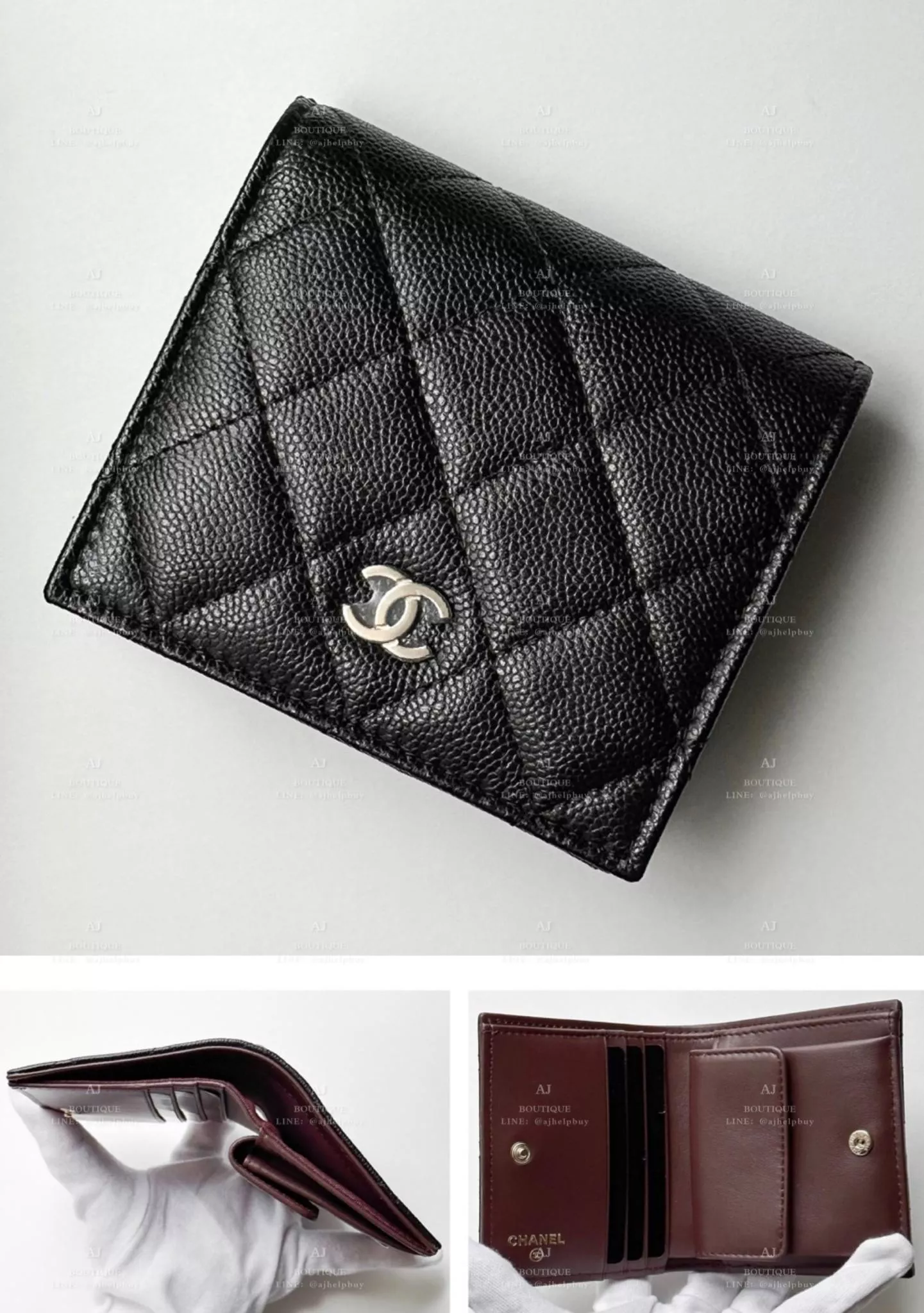 Chanel 經典款 釦式對開短夾 代購照片