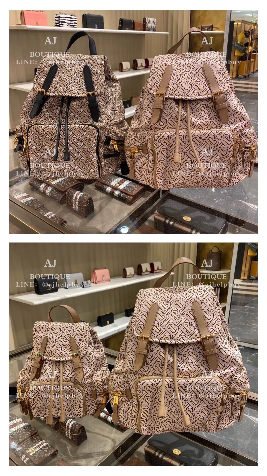 Burberry 折扣款 印花尼龍後背包 代購照片