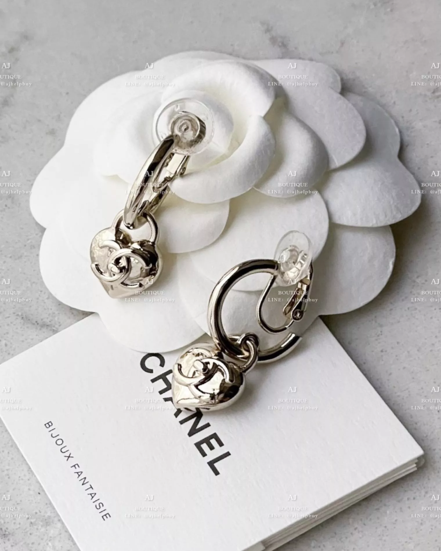 Chanel 夾式耳環 淡金 代購照片