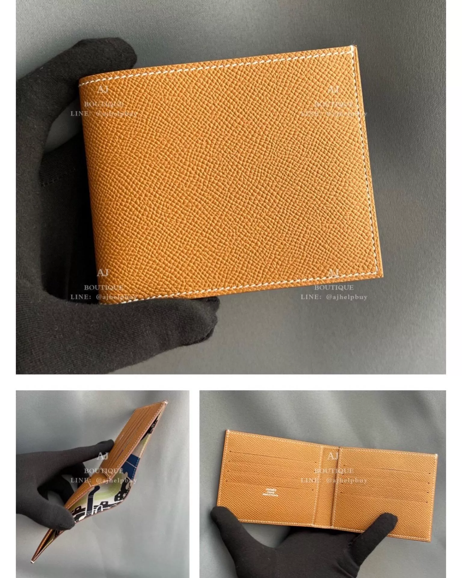 Hermes 男款絲巾短夾 Citizen Twill 代購照片