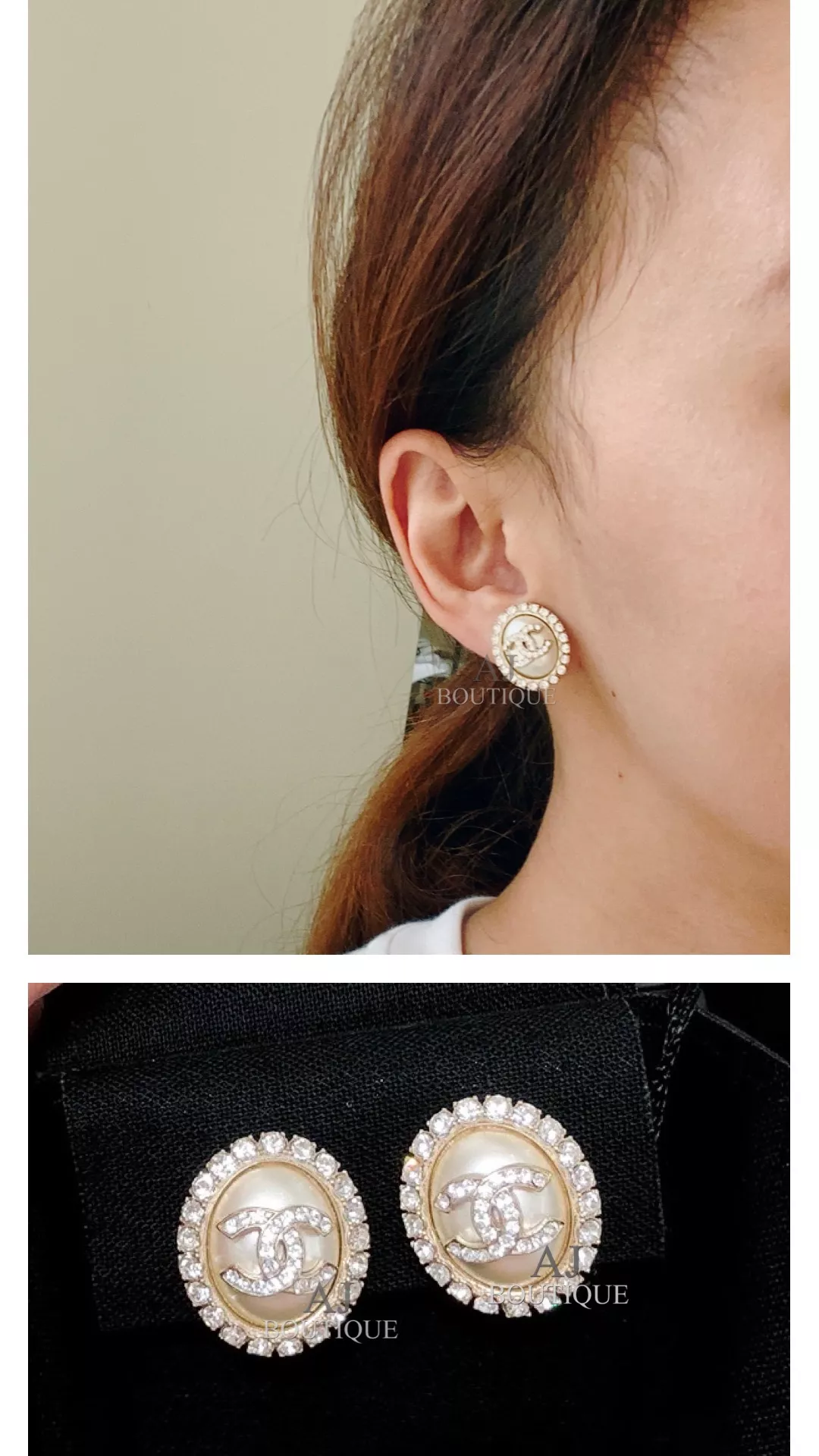 Chanel 夾式耳環 橢圓Cc 代購照片